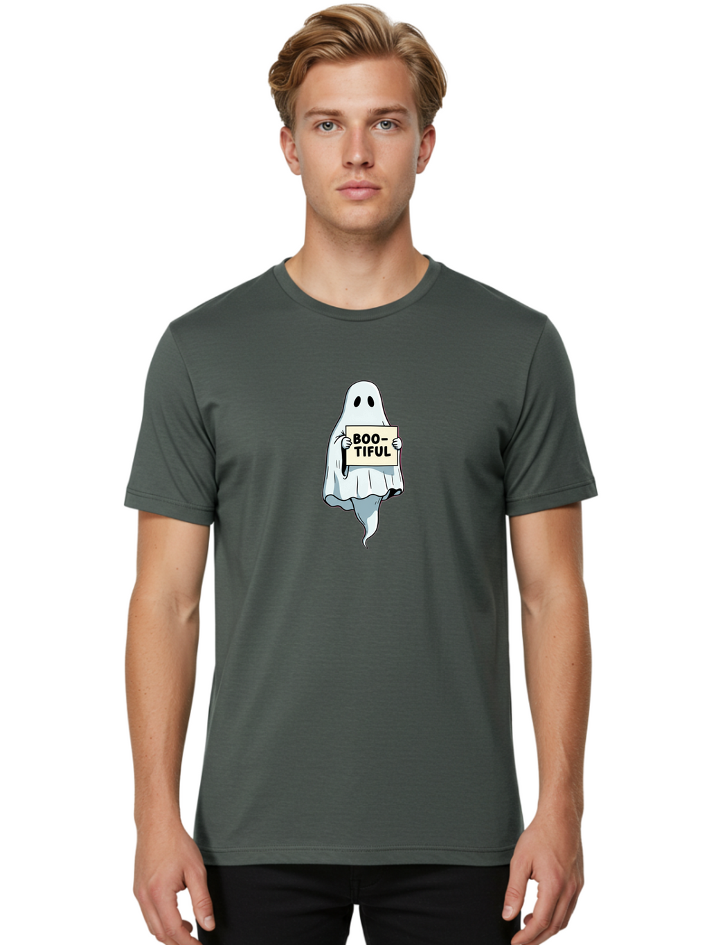 Boo-Tiful-4 Men'S Graphic Tee, 100% Cotton, Comfortable Casual Summer Wear, Machine Washable, Vintage Camera, Old Camera, Antique Camera, Black Camera, Classic Photography, Photography Equipment, Nostalgic Device, Film Camera, Camera Art Bak091