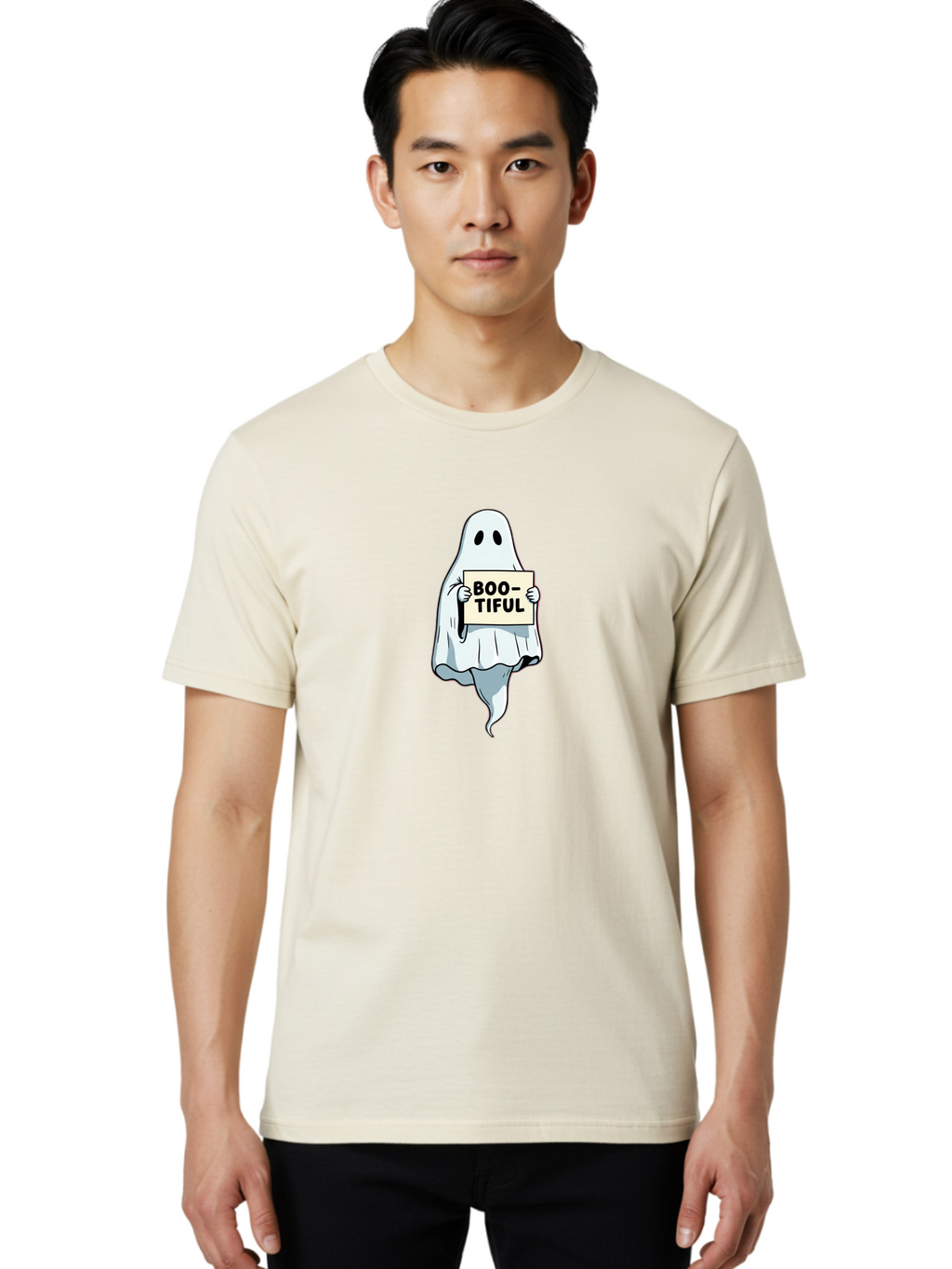 Boo-Tiful-4 Men'S Graphic Tee, 100% Cotton, Comfortable Casual Summer Wear, Machine Washable, Vintage Camera, Old Camera, Antique Camera, Black Camera, Classic Photography, Photography Equipment, Nostalgic Device, Film Camera, Camera Art Bak091