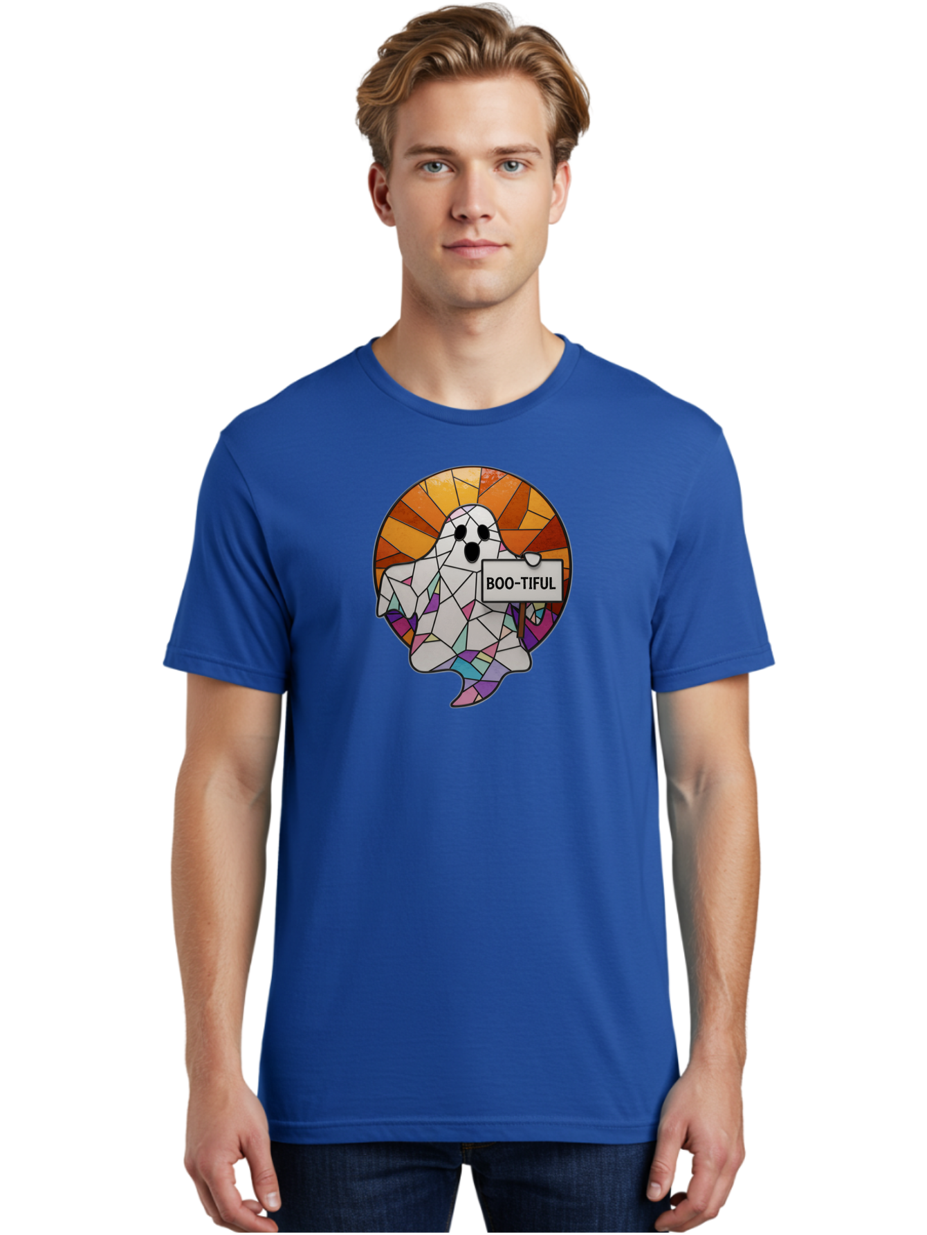 Boo-Tiful-Ghost-2 Men'S Graphic Tee, 100% Cotton, Comfortable Casual Summer Wear, Machine Washable, Vintage Camera, Old Camera, Antique Camera, Black Camera, Classic Photography, Photography Equipment, Nostalgic Device, Film Camera, Camera Art Bak094