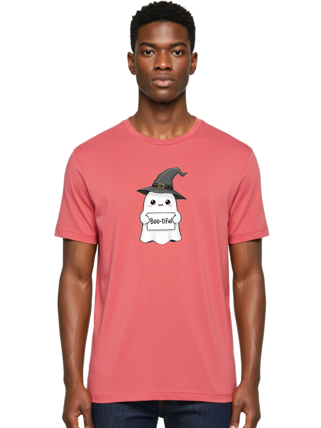 Boo-Tiful-Ghost-3 Men'S Graphic Tee, 100% Cotton, Comfortable Casual Summer Wear, Machine Washable, Vintage Camera, Old Camera, Antique Camera, Black Camera, Classic Photography, Photography Equipment, Nostalgic Device, Film Camera, Camera Art Bak095
