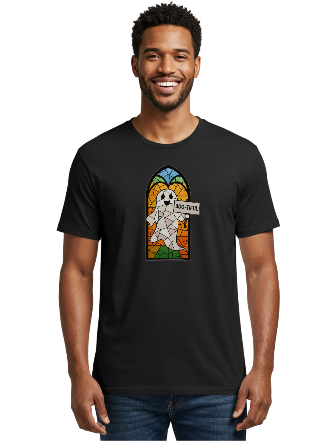Boo-Tiful-Ghost-6 Men'S Graphic Tee, 100% Cotton, Comfortable Casual Summer Wear, Machine Washable, Vintage Camera, Old Camera, Antique Camera, Black Camera, Classic Photography, Photography Equipment, Nostalgic Device, Film Camera, Camera Art Bak098