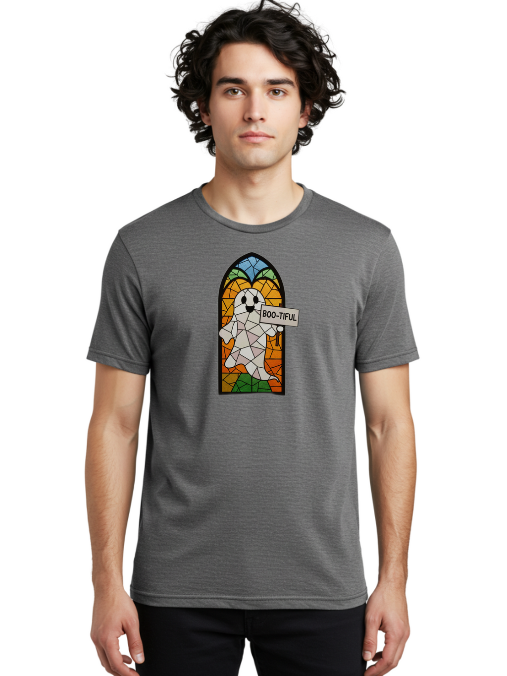Boo-Tiful-Ghost-6 Men'S Graphic Tee, 100% Cotton, Comfortable Casual Summer Wear, Machine Washable, Vintage Camera, Old Camera, Antique Camera, Black Camera, Classic Photography, Photography Equipment, Nostalgic Device, Film Camera, Camera Art Bak098