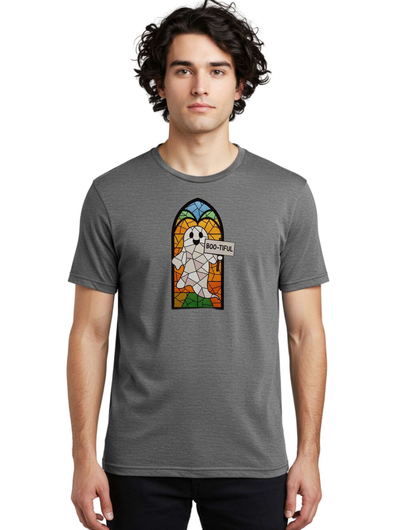 Boo-Tiful-Ghost-6 Men'S Graphic Tee, 100% Cotton, Comfortable Casual Summer Wear, Machine Washable, Vintage Camera, Old Camera, Antique Camera, Black Camera, Classic Photography, Photography Equipment, Nostalgic Device, Film Camera, Camera Art Bak098