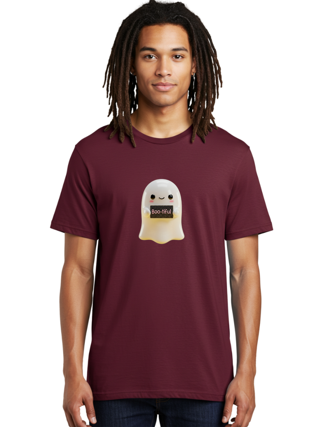 Boo-Tiful-Ghost Men'S Graphic Tee, 100% Cotton, Comfortable Casual Summer Wear, Machine Washable, Vintage Camera, Old Camera, Antique Camera, Black Camera, Classic Photography, Photography Equipment, Nostalgic Device, Film Camera, Camera Art Bak099