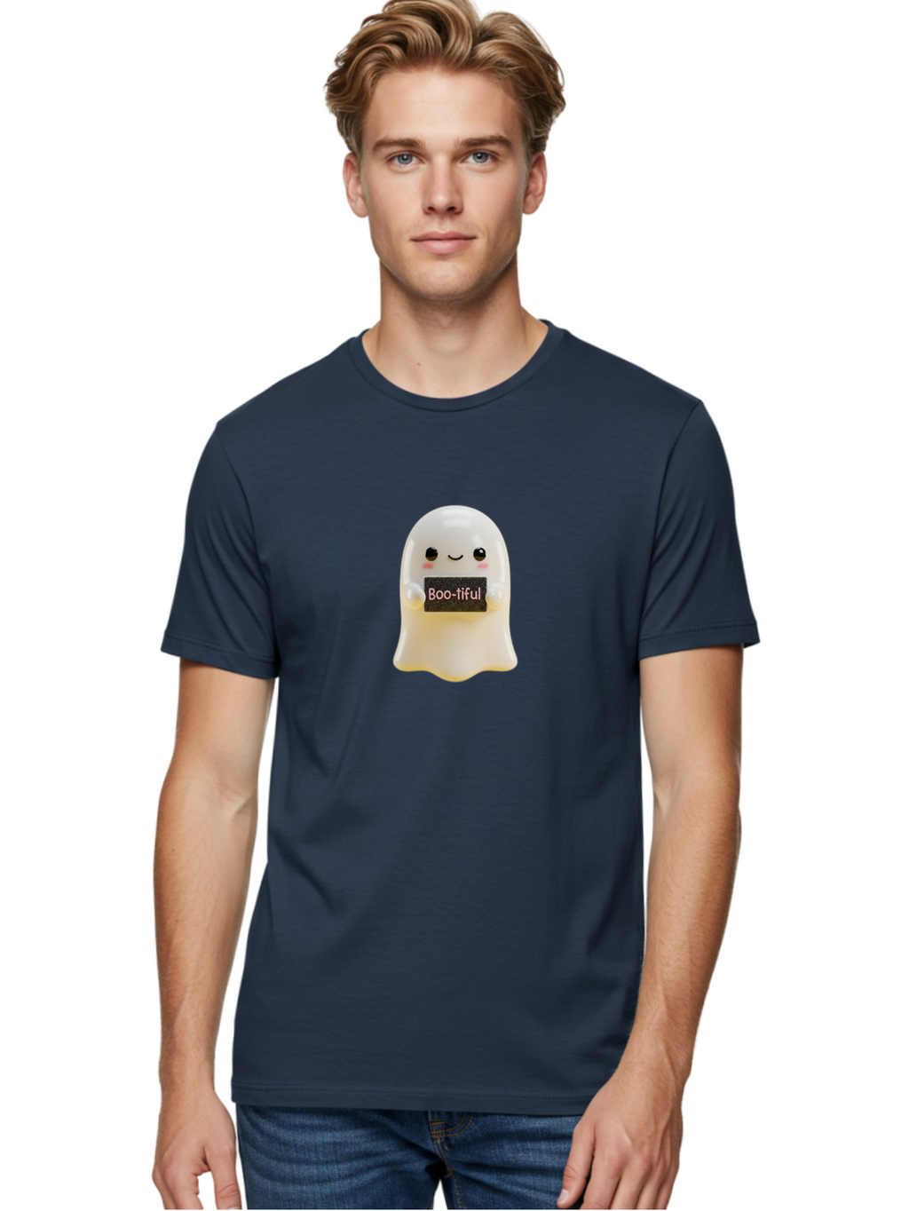 Boo-Tiful-Ghost Men'S Graphic Tee, 100% Cotton, Comfortable Casual Summer Wear, Machine Washable, Vintage Camera, Old Camera, Antique Camera, Black Camera, Classic Photography, Photography Equipment, Nostalgic Device, Film Camera, Camera Art Bak099