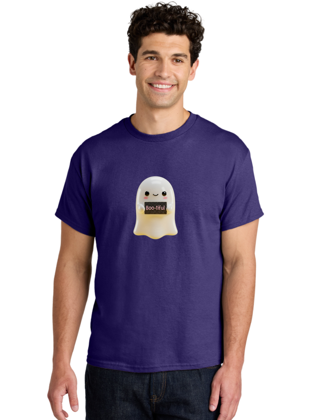 Boo-Tiful-Ghost Men'S Graphic Tee, 100% Cotton, Comfortable Casual Summer Wear, Machine Washable, Vintage Camera, Old Camera, Antique Camera, Black Camera, Classic Photography, Photography Equipment, Nostalgic Device, Film Camera, Camera Art Bak099