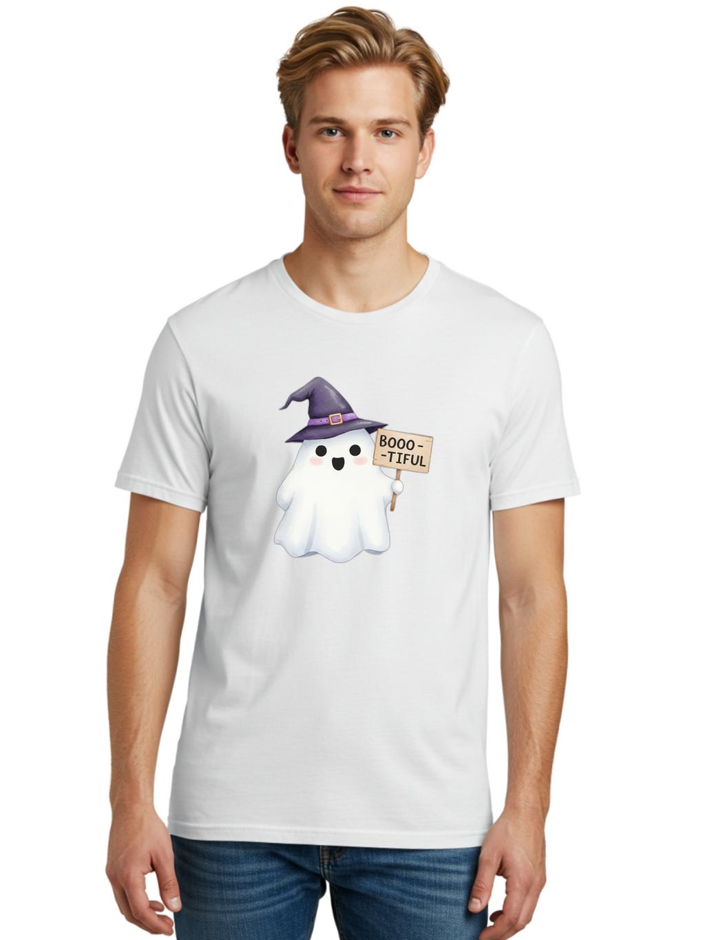 Booo-Tiful-Ghost Men'S Graphic Tee, 100% Cotton, Comfortable Casual Summer Wear, Machine Washable, Vintage Camera, Old Camera, Antique Camera, Black Camera, Classic Photography, Photography Equipment, Nostalgic Device, Film Camera, Camera Art Bak101