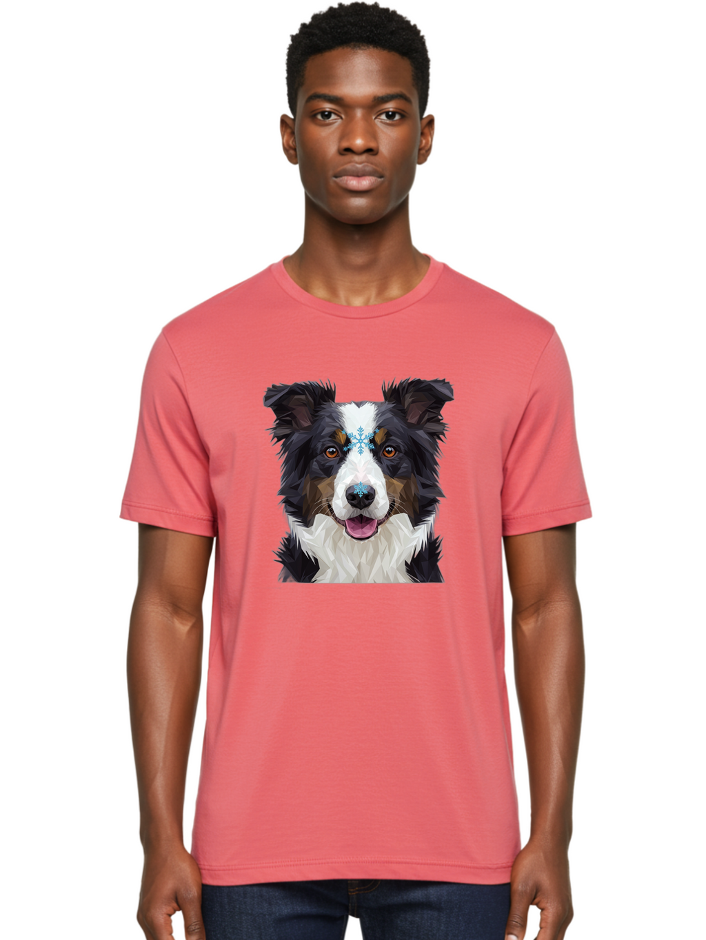 Border-Collie-With-Snowflake Men'S Graphic Tee, 100% Cotton, Comfortable Casual Summer Wear, Machine Washable, Vintage Camera, Old Camera, Antique Camera, Black Camera, Classic Photography, Photography Equipment, Nostalgic Device, Film Camera, Bak102
