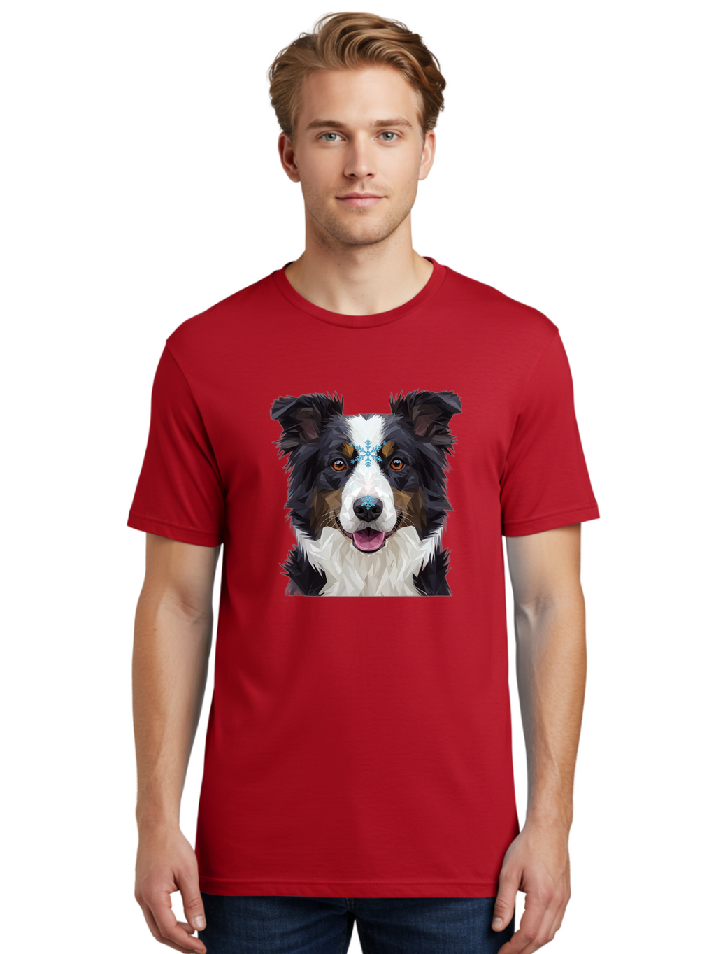 Border-Collie-With-Snowflake Men'S Graphic Tee, 100% Cotton, Comfortable Casual Summer Wear, Machine Washable, Vintage Camera, Old Camera, Antique Camera, Black Camera, Classic Photography, Photography Equipment, Nostalgic Device, Film Camera, Bak102