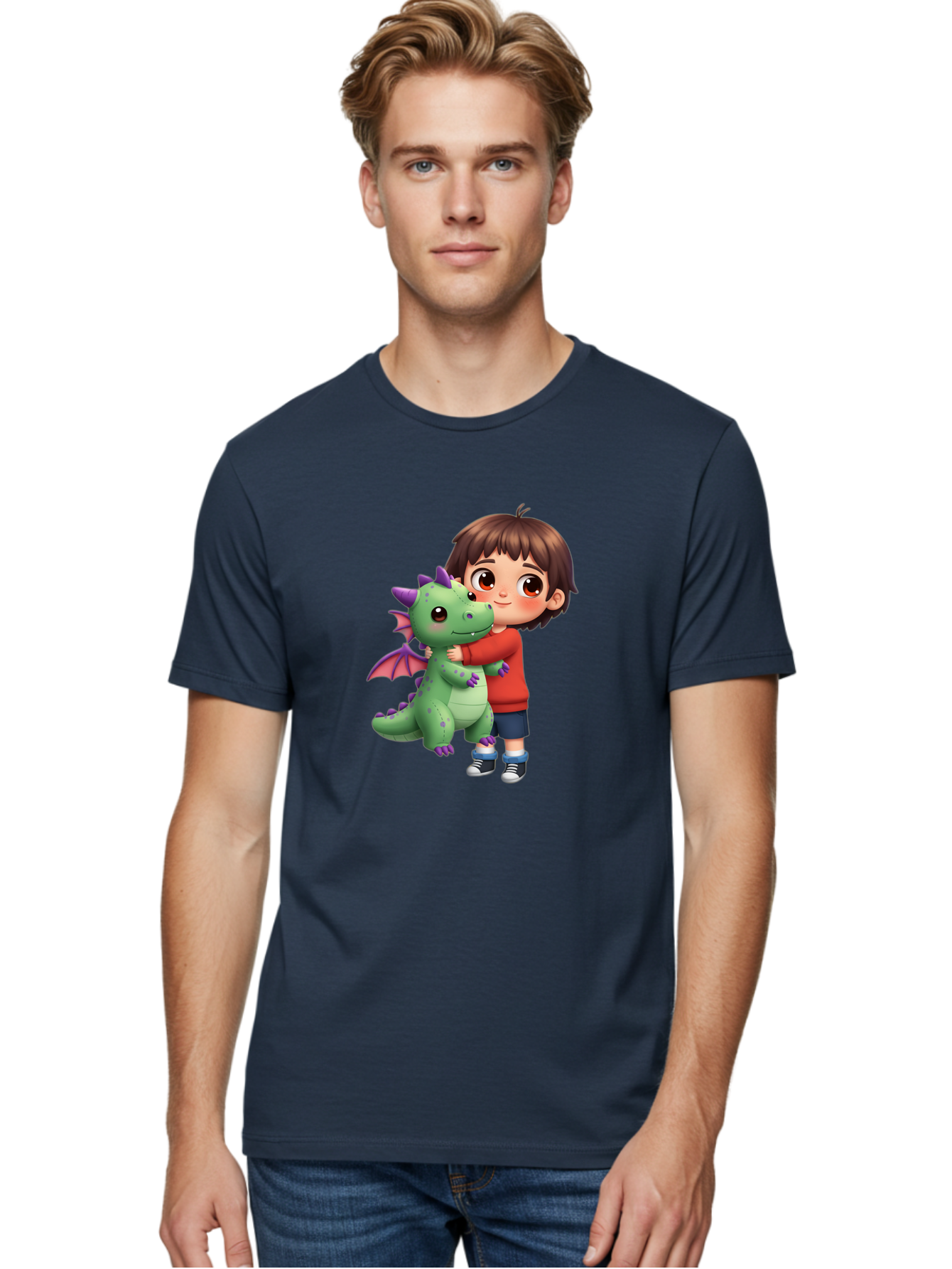 Boy-Hugging-Dragon Men'S Graphic Tee, 100% Cotton, Comfortable Casual Summer Wear, Machine Washable, Vintage Camera, Old Camera, Antique Camera, Black Camera, Classic Photography, Photography Equipment, Nostalgic Device, Film Camera, Bak105
