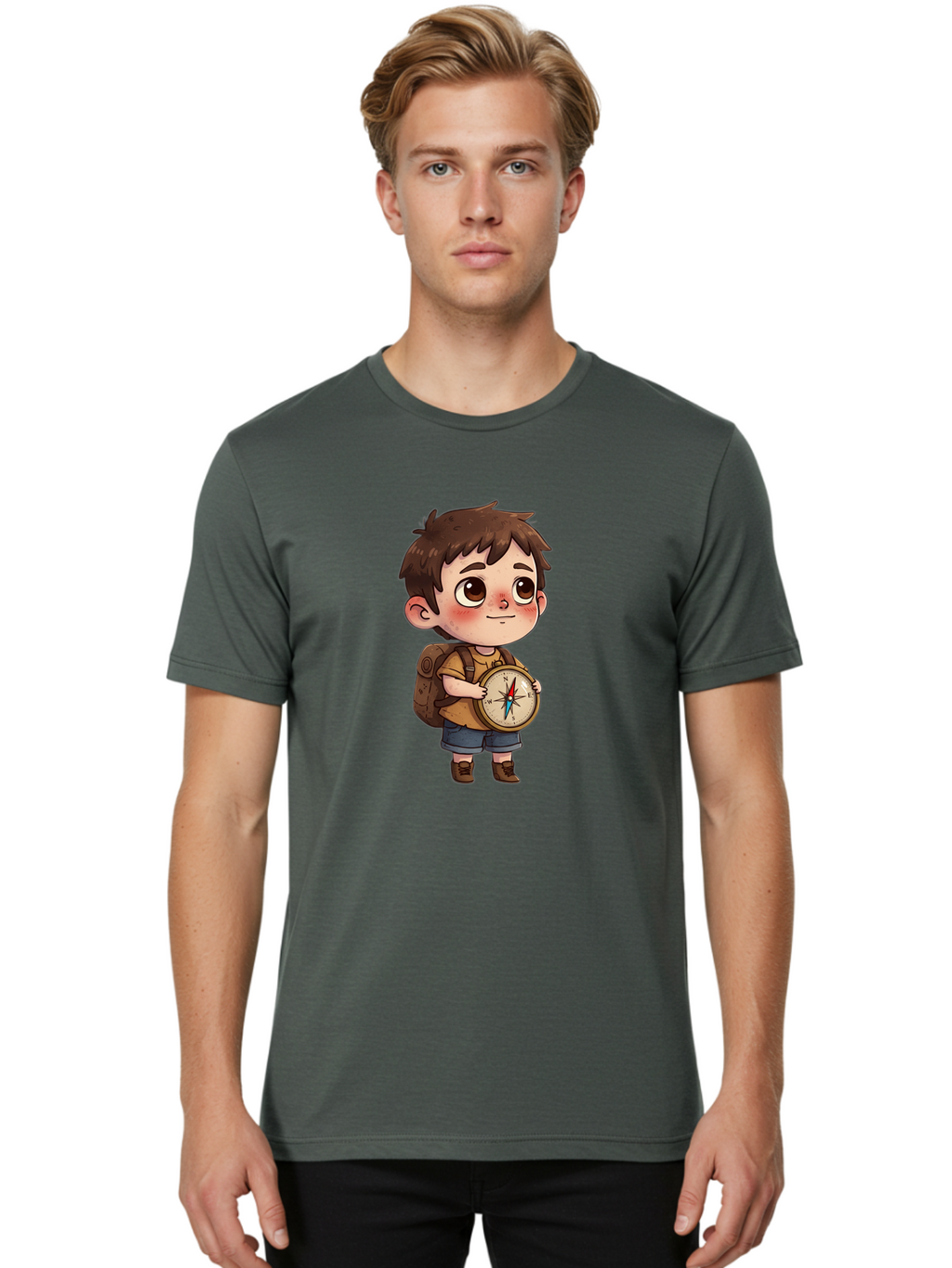 Boy-With-Compass Men'S Graphic Tee, 100% Cotton, Comfortable Casual Summer Wear, Machine Washable, Vintage Camera, Old Camera, Antique Camera, Black Camera, Classic Photography, Photography Equipment, Nostalgic Device, Film Camera, Camera Art Bak107