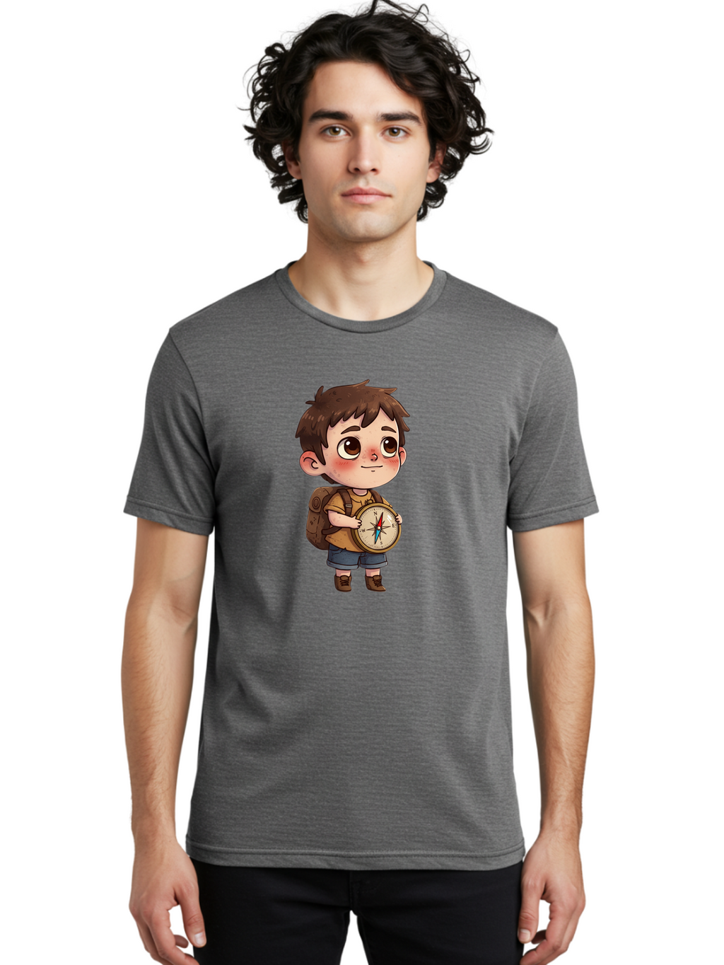 Boy-With-Compass Men'S Graphic Tee, 100% Cotton, Comfortable Casual Summer Wear, Machine Washable, Vintage Camera, Old Camera, Antique Camera, Black Camera, Classic Photography, Photography Equipment, Nostalgic Device, Film Camera, Camera Art Bak107