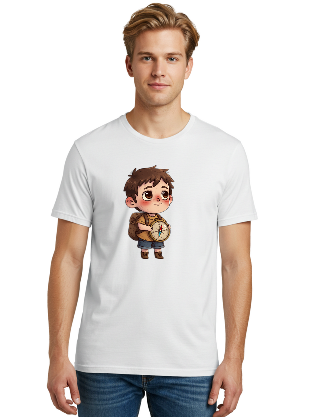 Boy-With-Compass Men'S Graphic Tee, 100% Cotton, Comfortable Casual Summer Wear, Machine Washable, Vintage Camera, Old Camera, Antique Camera, Black Camera, Classic Photography, Photography Equipment, Nostalgic Device, Film Camera, Camera Art Bak107