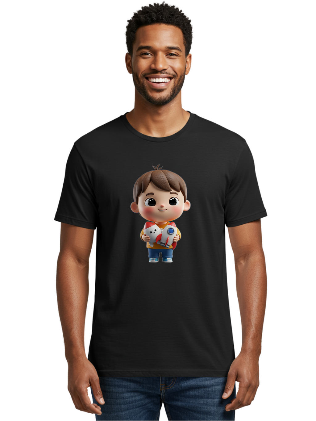 Boy-With-Rocket Men'S Graphic Tee, 100% Cotton, Comfortable Casual Summer Wear, Machine Washable, Vintage Camera, Old Camera, Antique Camera, Black Camera, Classic Photography, Photography Equipment, Nostalgic Device, Film Camera, Camera Art Bak108