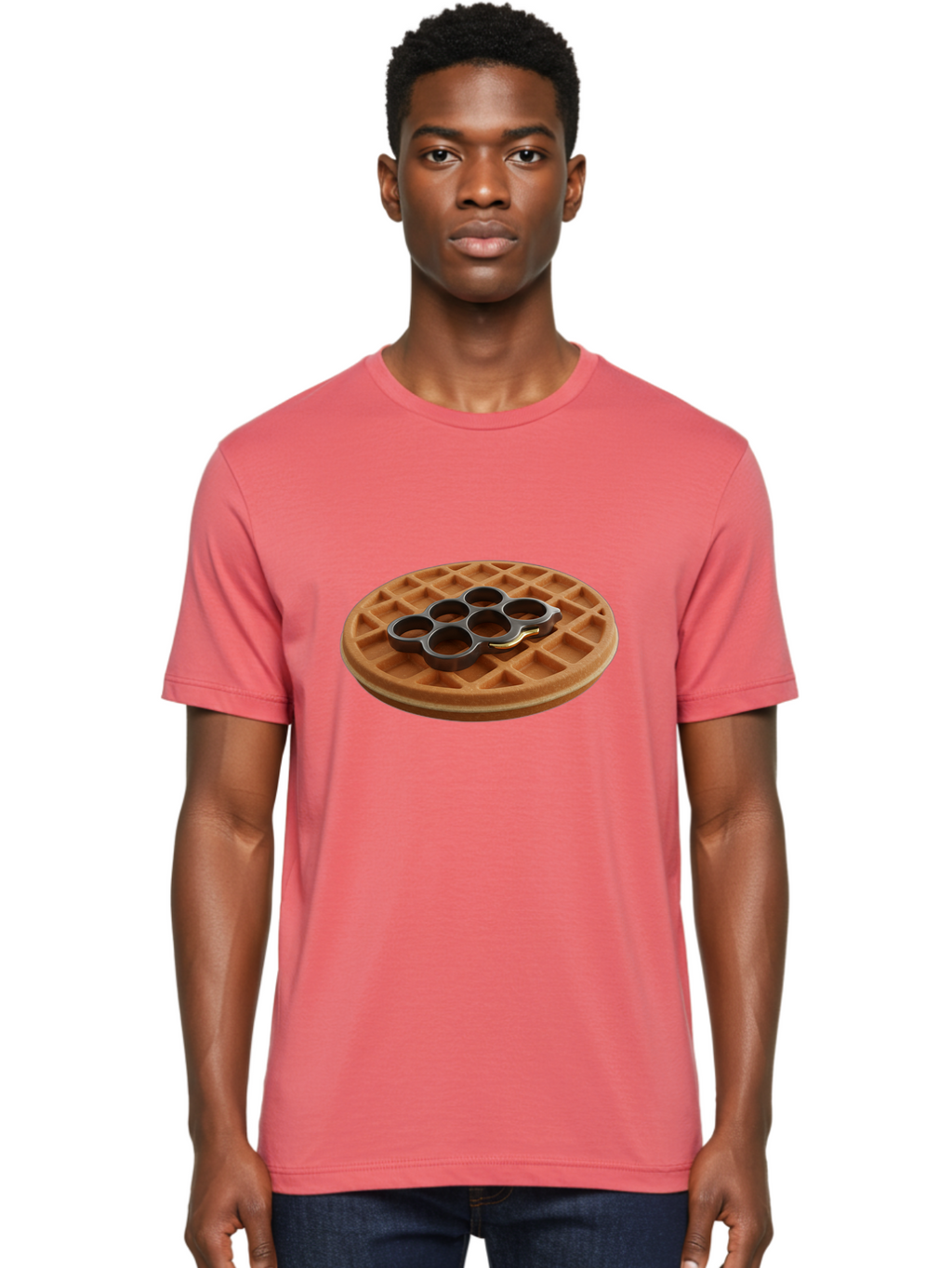 Brass-Knuckle-Waffle Men'S Graphic Tee, 100% Cotton, Comfortable Casual Summer Wear, Machine Washable, Vintage Camera, Old Camera, Antique Camera, Black Camera, Classic Photography, Photography Equipment, Nostalgic Device, Film Camera, Bak111