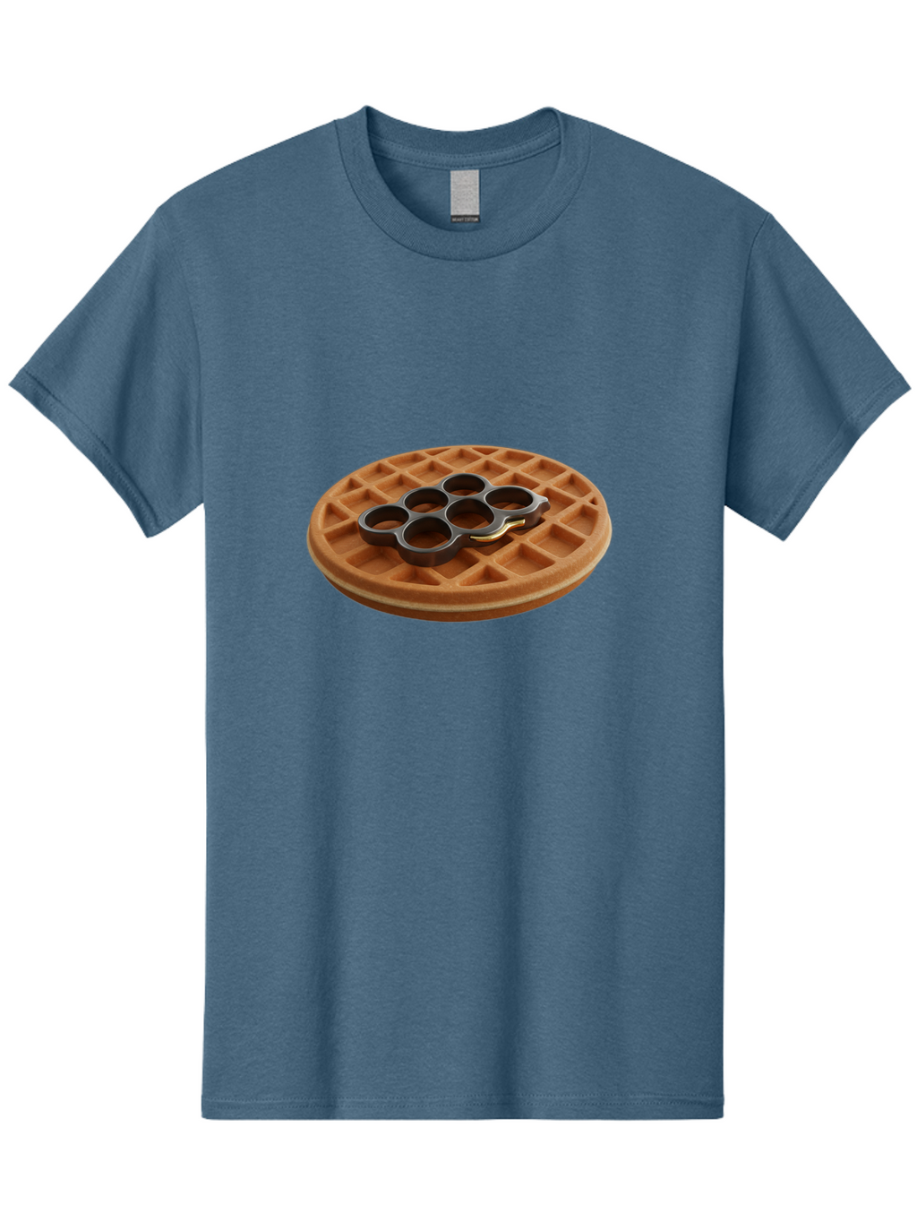 Brass-Knuckle-Waffle Men'S Graphic Tee, 100% Cotton, Comfortable Casual Summer Wear, Machine Washable, Vintage Camera, Old Camera, Antique Camera, Black Camera, Classic Photography, Photography Equipment, Nostalgic Device, Film Camera, Bak111