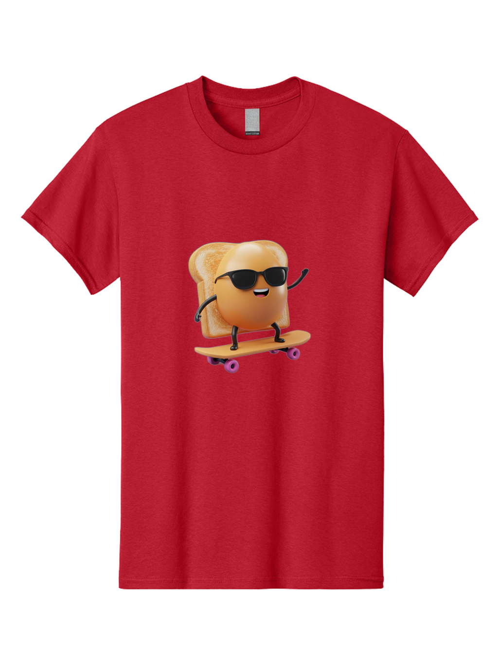 Bread-Character-Skateboarding Men'S Graphic Tee, 100% Cotton, Comfortable Casual Summer Wear, Machine Washable, Vintage Camera, Old Camera, Antique Camera, Black Camera, Classic Photography, Photography Equipment, Nostalgic Device, Bak112