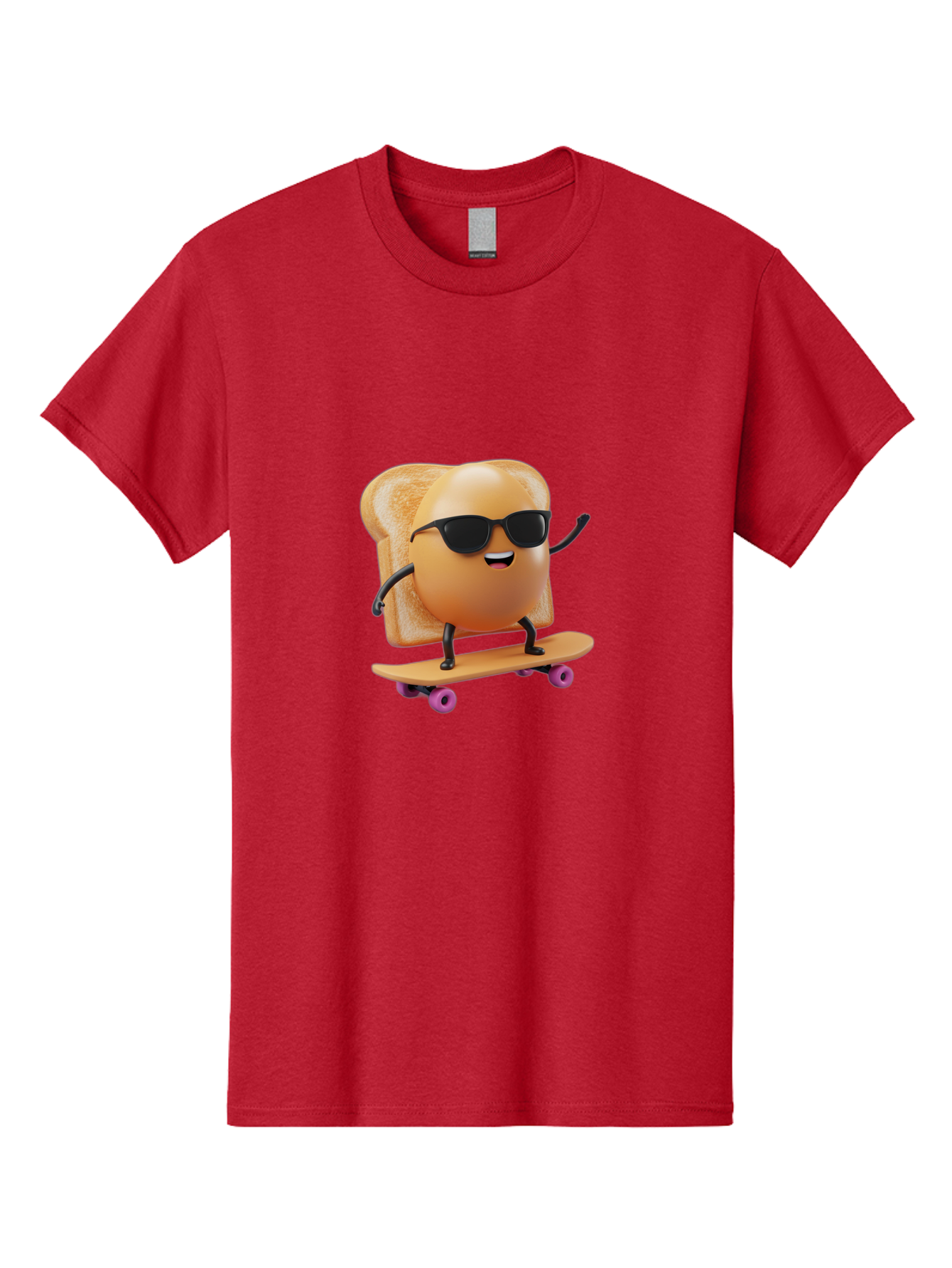 Bread-Character-Skateboarding Men'S Graphic Tee, 100% Cotton, Comfortable Casual Summer Wear, Machine Washable, Vintage Camera, Old Camera, Antique Camera, Black Camera, Classic Photography, Photography Equipment, Nostalgic Device, Bak112