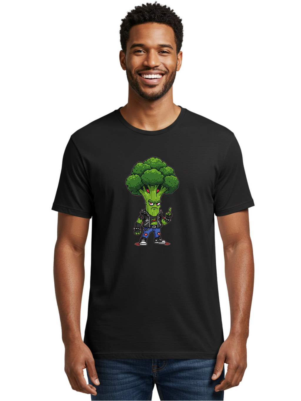 Broccoli-Character-1 Men'S Graphic Tee, 100% Cotton, Comfortable Casual Summer Wear, Machine Washable, Vintage Camera, Old Camera, Antique Camera, Black Camera, Classic Photography, Photography Equipment, Nostalgic Device, Film Camera, Bak113
