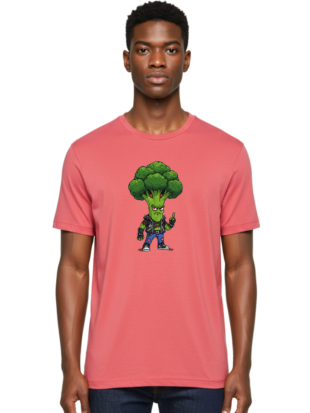 Broccoli-Character-1 Men'S Graphic Tee, 100% Cotton, Comfortable Casual Summer Wear, Machine Washable, Vintage Camera, Old Camera, Antique Camera, Black Camera, Classic Photography, Photography Equipment, Nostalgic Device, Film Camera, Bak113
