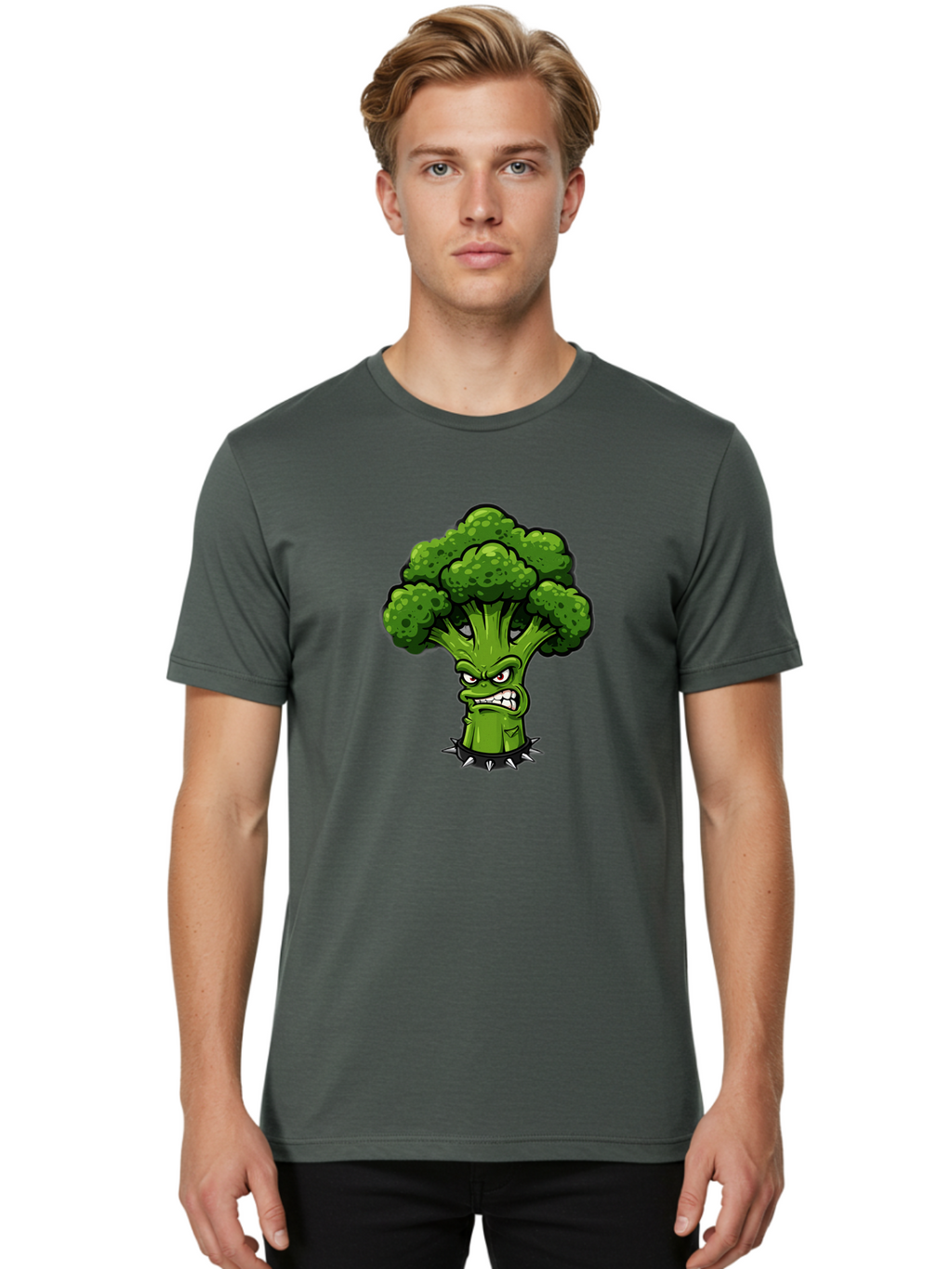 Broccoli-Character Men'S Graphic Tee, 100% Cotton, Comfortable Casual Summer Wear, Machine Washable, Vintage Camera, Old Camera, Antique Camera, Black Camera, Classic Photography, Photography Equipment, Nostalgic Device, Film Camera, Bak114