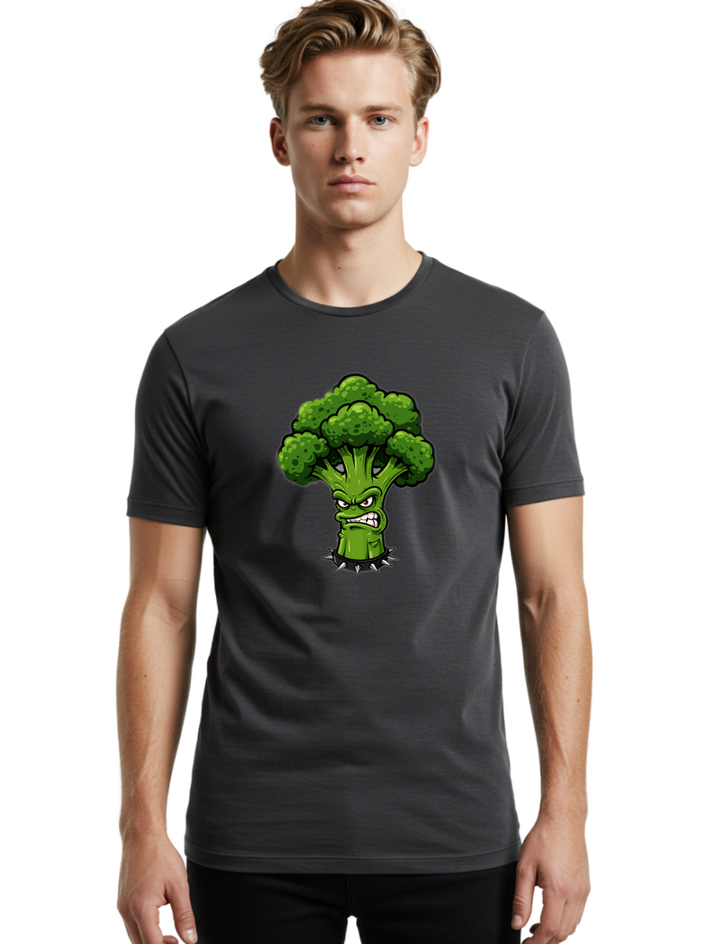 Broccoli-Character Men'S Graphic Tee, 100% Cotton, Comfortable Casual Summer Wear, Machine Washable, Vintage Camera, Old Camera, Antique Camera, Black Camera, Classic Photography, Photography Equipment, Nostalgic Device, Film Camera, Bak114