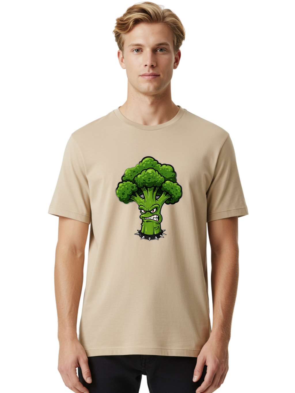 Broccoli-Character Men'S Graphic Tee, 100% Cotton, Comfortable Casual Summer Wear, Machine Washable, Vintage Camera, Old Camera, Antique Camera, Black Camera, Classic Photography, Photography Equipment, Nostalgic Device, Film Camera, Bak114