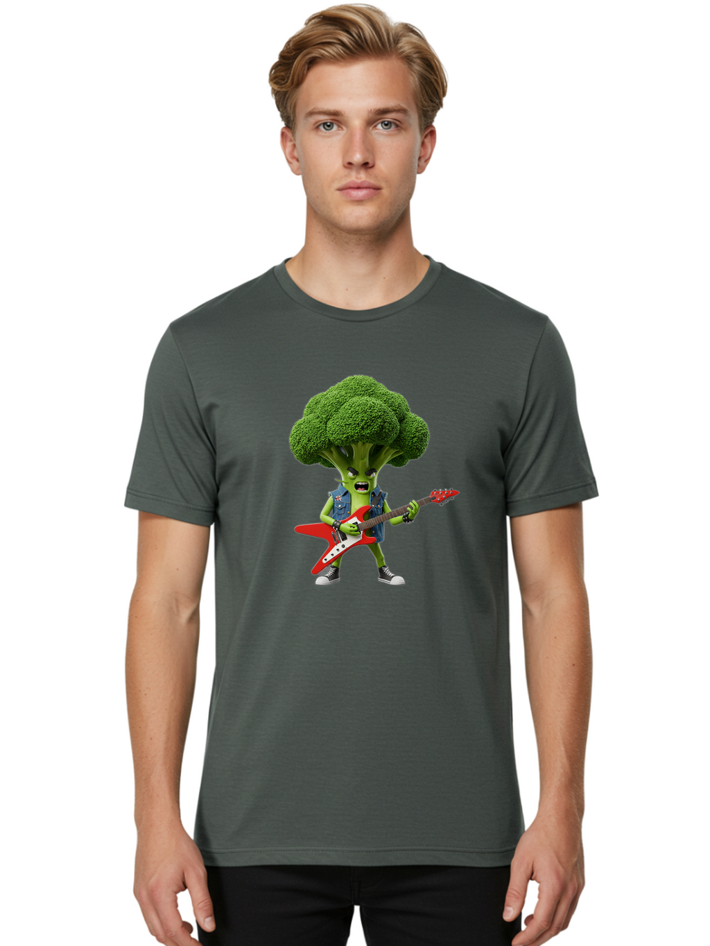 Broccoli-Rockstar Men'S Graphic Tee, 100% Cotton, Comfortable Casual Summer Wear, Machine Washable, Vintage Camera, Old Camera, Antique Camera, Black Camera, Classic Photography, Photography Equipment, Nostalgic Device, Film Camera, Camera Art Bak116