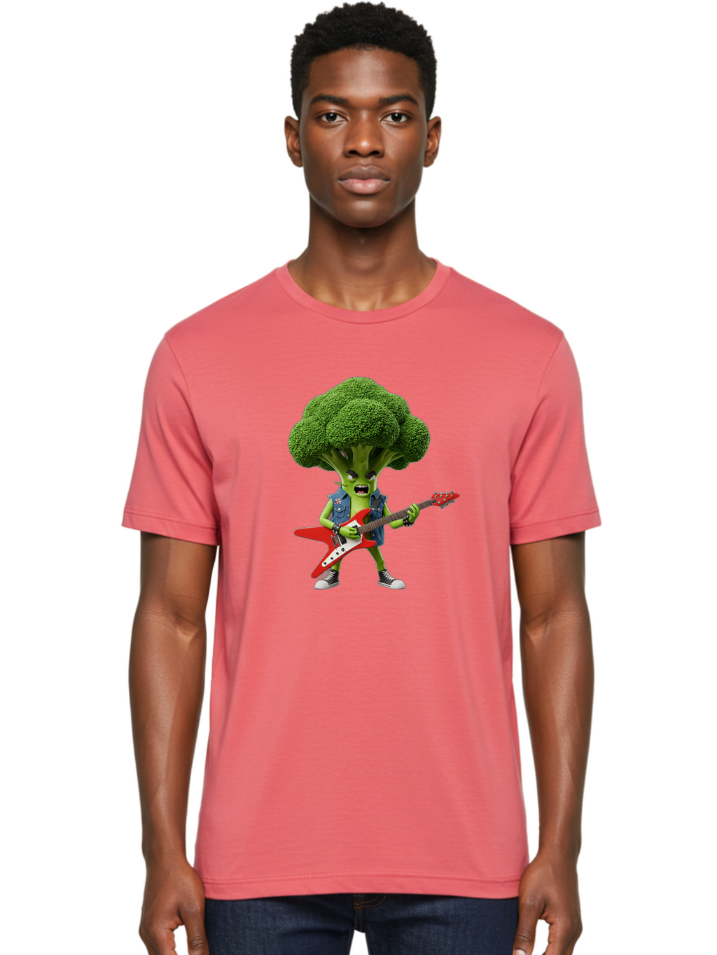 Broccoli-Rockstar Men'S Graphic Tee, 100% Cotton, Comfortable Casual Summer Wear, Machine Washable, Vintage Camera, Old Camera, Antique Camera, Black Camera, Classic Photography, Photography Equipment, Nostalgic Device, Film Camera, Camera Art Bak116