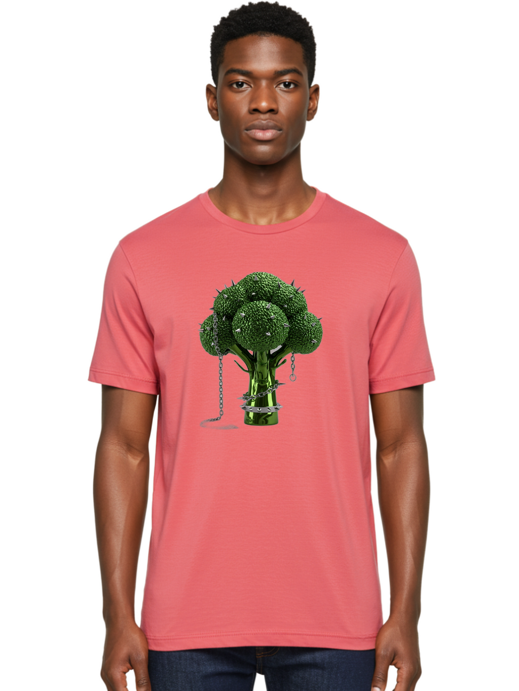Broccoli-With-Spikes-And-Chains Men'S Graphic Tee, 100% Cotton, Comfortable Casual Summer Wear, Machine Washable, Vintage Camera, Old Camera, Antique Camera, Black Camera, Classic Photography, Photography Equipment, Nostalgic Device, Bak117