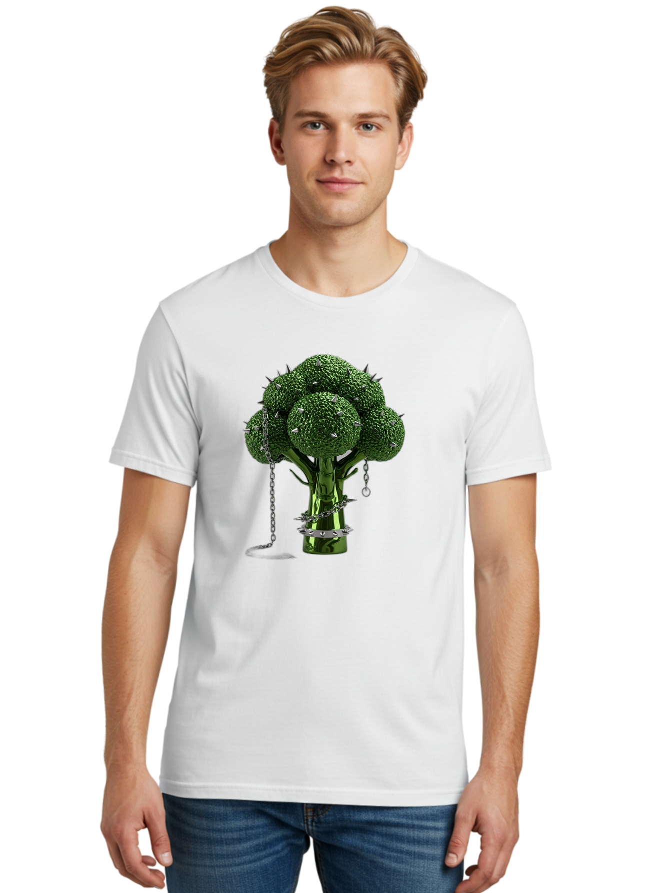 Broccoli-With-Spikes-And-Chains Men'S Graphic Tee, 100% Cotton, Comfortable Casual Summer Wear, Machine Washable, Vintage Camera, Old Camera, Antique Camera, Black Camera, Classic Photography, Photography Equipment, Nostalgic Device, Bak117