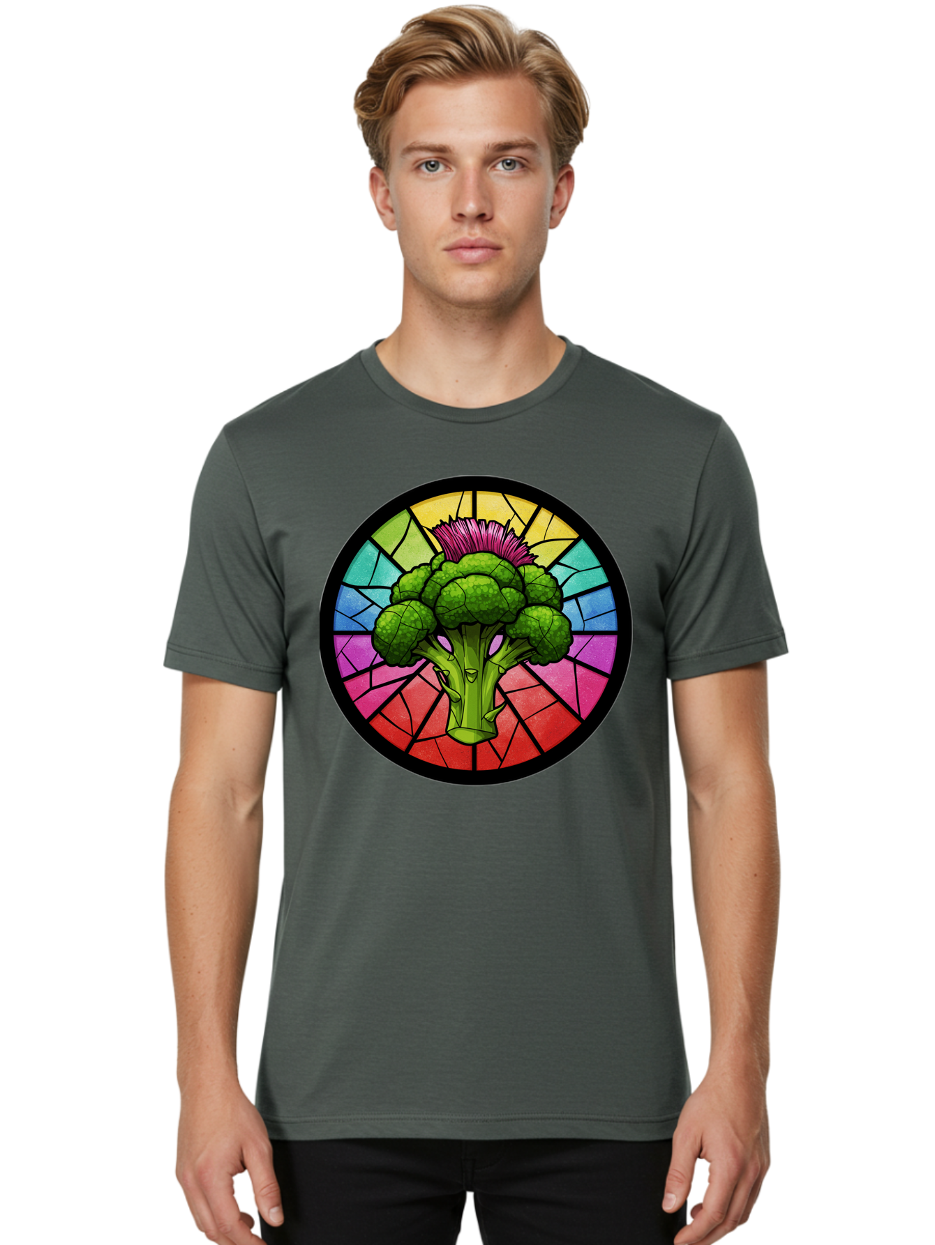 Broccoli Men'S Graphic Tee, 100% Cotton, Comfortable Casual Summer Wear, Machine Washable, Vintage Camera, Old Camera, Antique Camera, Black Camera, Classic Photography, Photography Equipment, Nostalgic Device, Film Camera, Camera Art Bak118