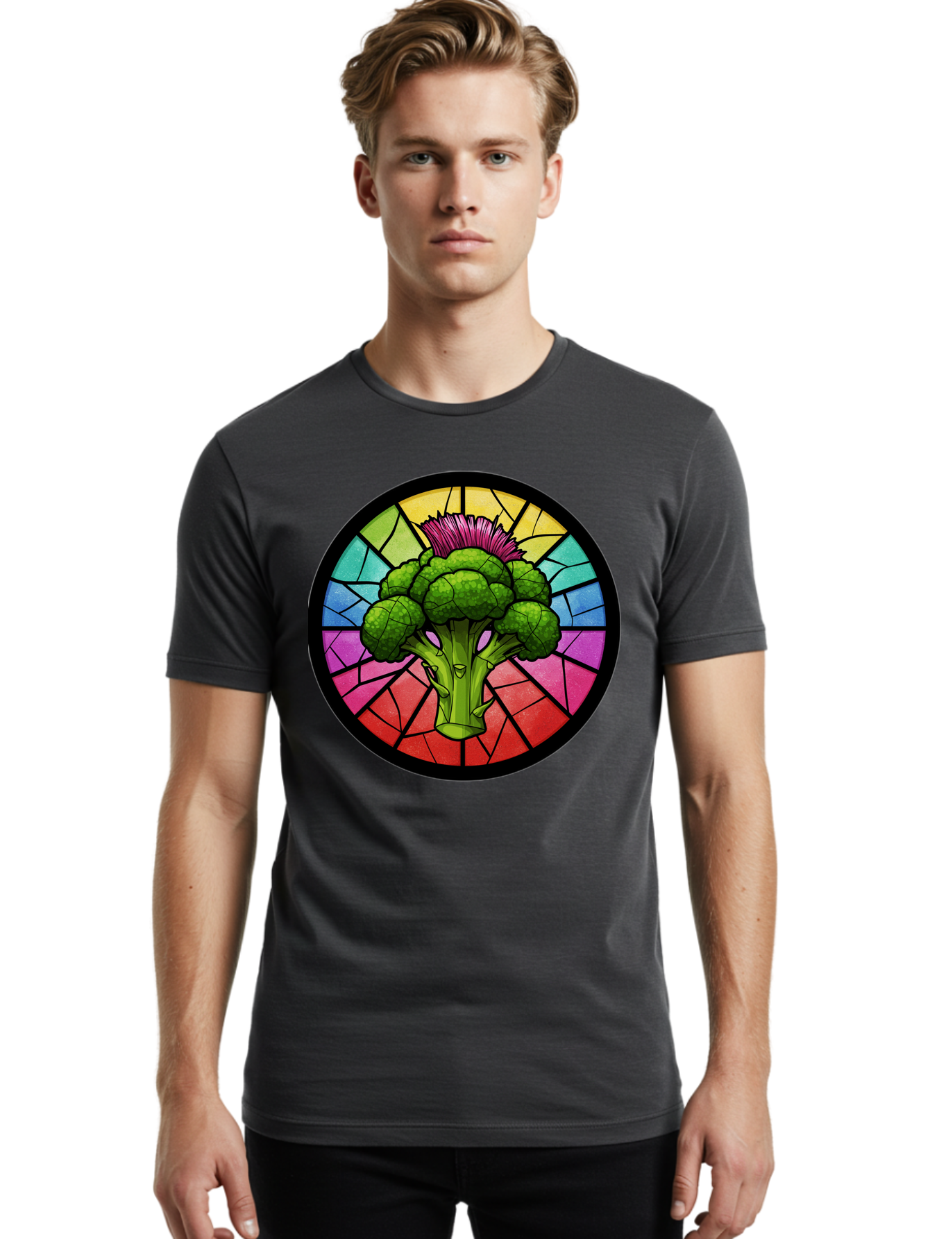 Broccoli Men'S Graphic Tee, 100% Cotton, Comfortable Casual Summer Wear, Machine Washable, Vintage Camera, Old Camera, Antique Camera, Black Camera, Classic Photography, Photography Equipment, Nostalgic Device, Film Camera, Camera Art Bak118