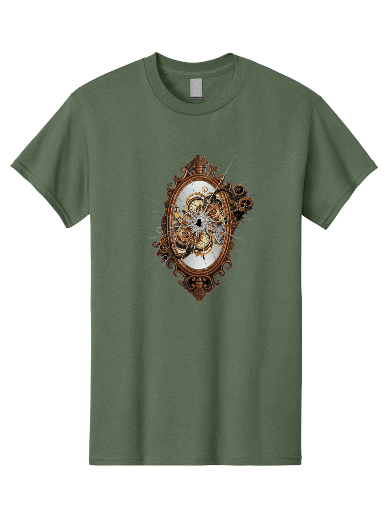 Broken-Clock-Mirror Men'S Graphic Tee, 100% Cotton, Comfortable Casual Summer Wear, Machine Washable, Vintage Camera, Old Camera, Antique Camera, Black Camera, Classic Photography, Photography Equipment, Nostalgic Device, Film Camera, Bak120
