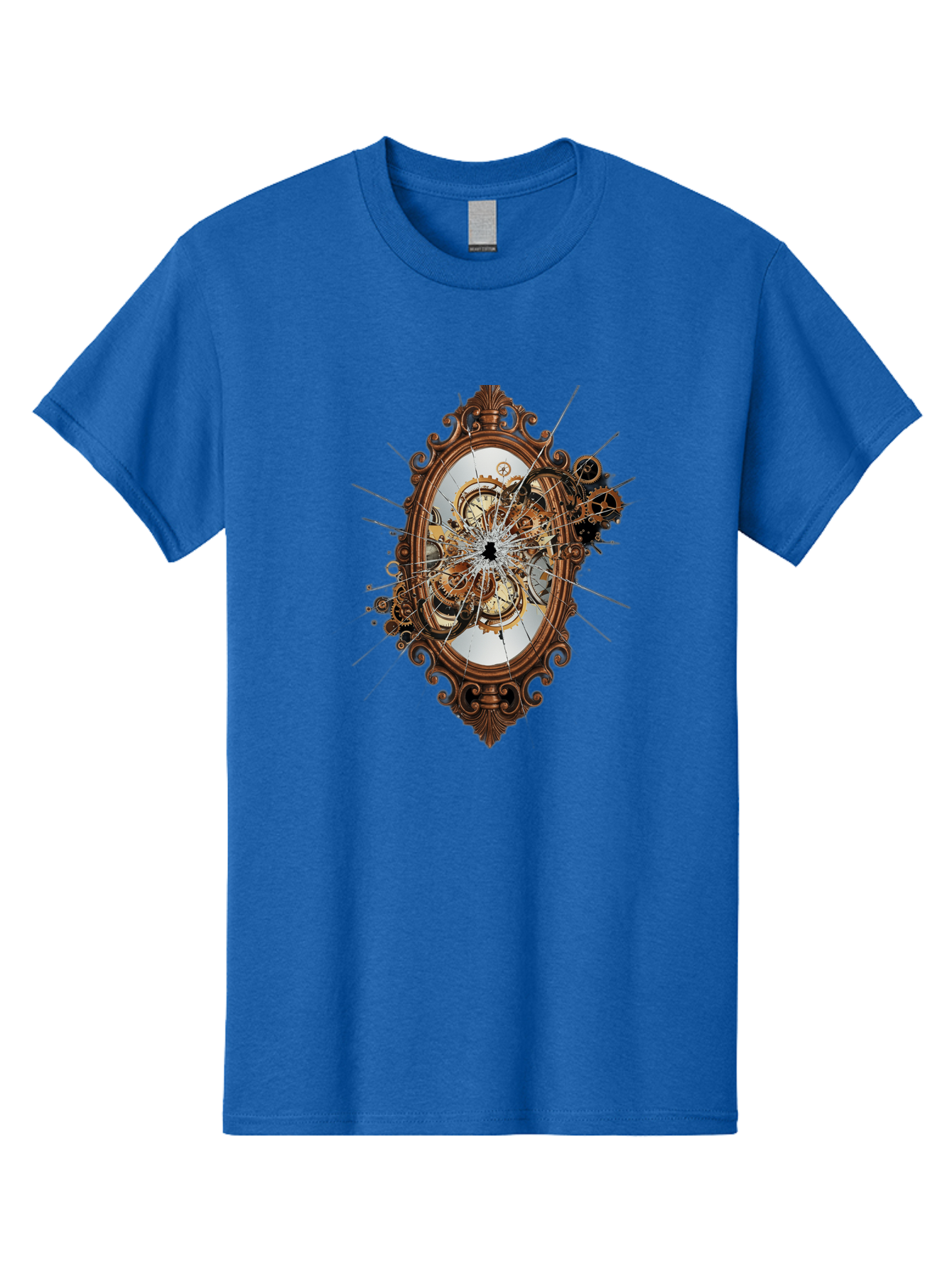 Broken-Clock-Mirror Men'S Graphic Tee, 100% Cotton, Comfortable Casual Summer Wear, Machine Washable, Vintage Camera, Old Camera, Antique Camera, Black Camera, Classic Photography, Photography Equipment, Nostalgic Device, Film Camera, Bak120