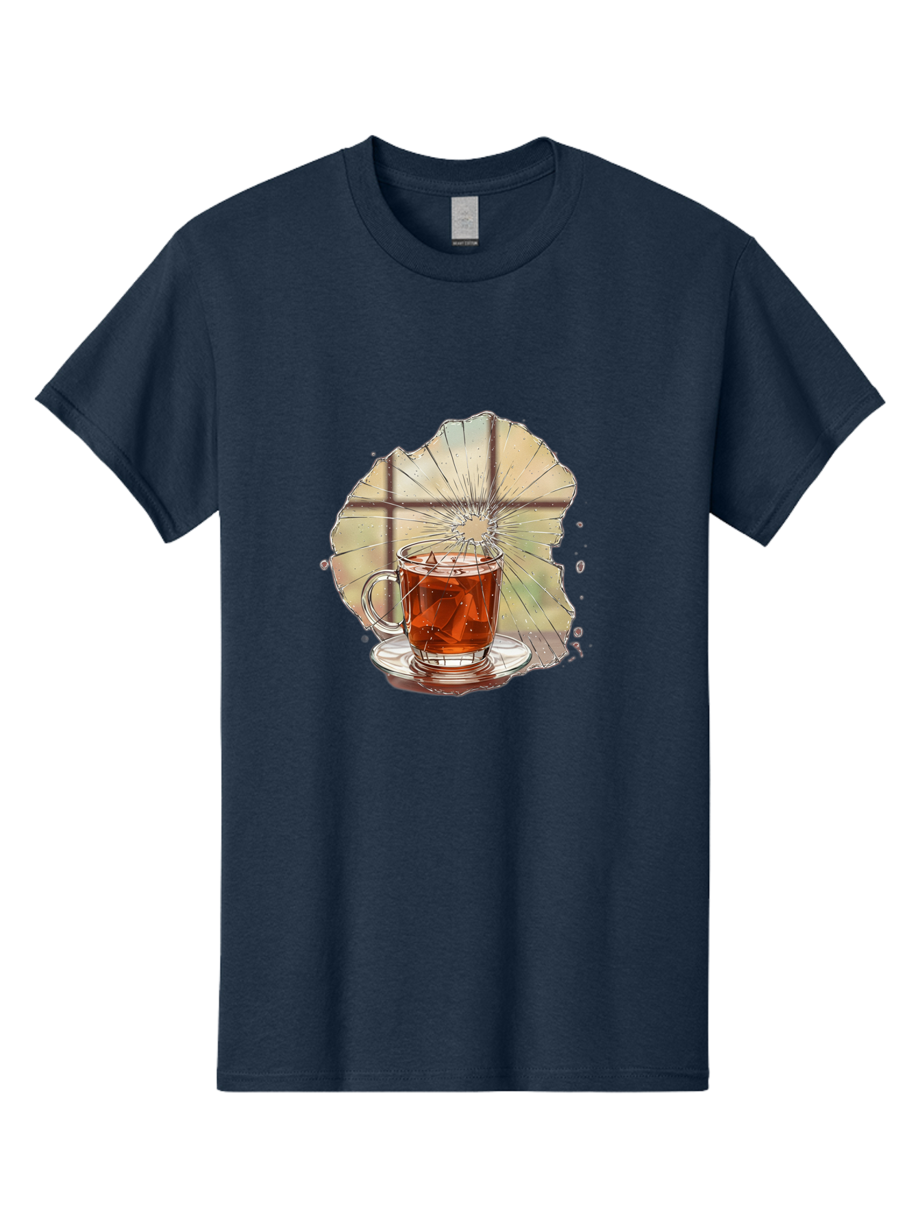 Broken-Glass-Tea Men'S Graphic Tee, 100% Cotton, Comfortable Casual Summer Wear, Machine Washable, Vintage Camera, Old Camera, Antique Camera, Black Camera, Classic Photography, Photography Equipment, Nostalgic Device, Film Camera, Camera Art Bak121