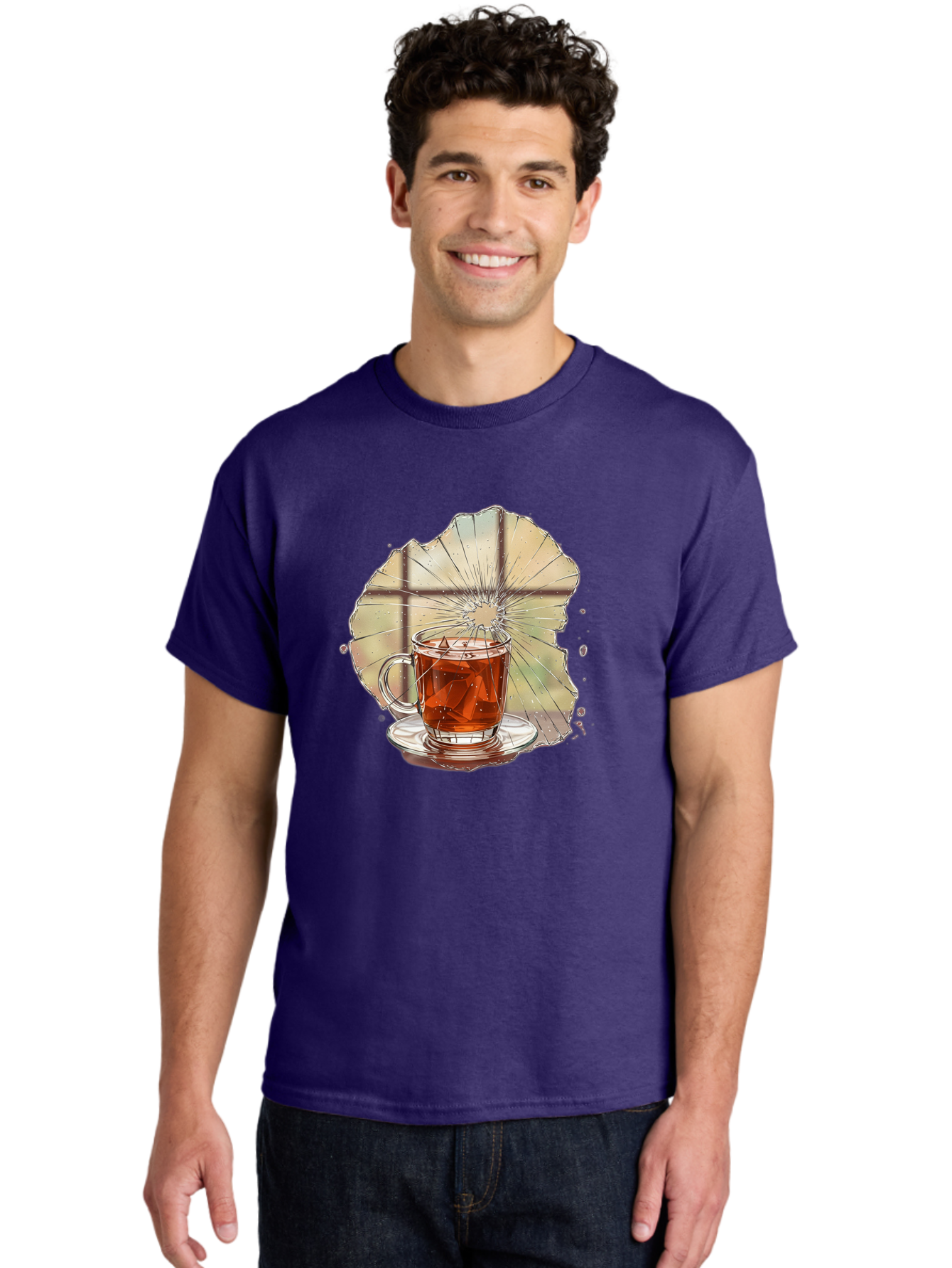 Broken-Glass-Tea Men'S Graphic Tee, 100% Cotton, Comfortable Casual Summer Wear, Machine Washable, Vintage Camera, Old Camera, Antique Camera, Black Camera, Classic Photography, Photography Equipment, Nostalgic Device, Film Camera, Camera Art Bak121