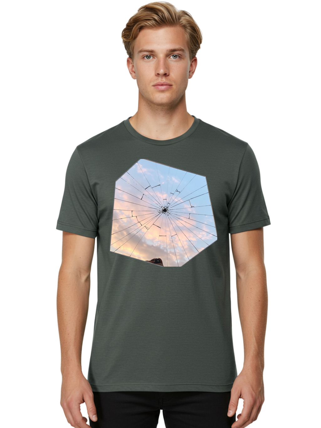 Broken-Glass Men'S Graphic Tee, 100% Cotton, Comfortable Casual Summer Wear, Machine Washable, Vintage Camera, Old Camera, Antique Camera, Black Camera, Classic Photography, Photography Equipment, Nostalgic Device, Film Camera, Camera Art Bak123