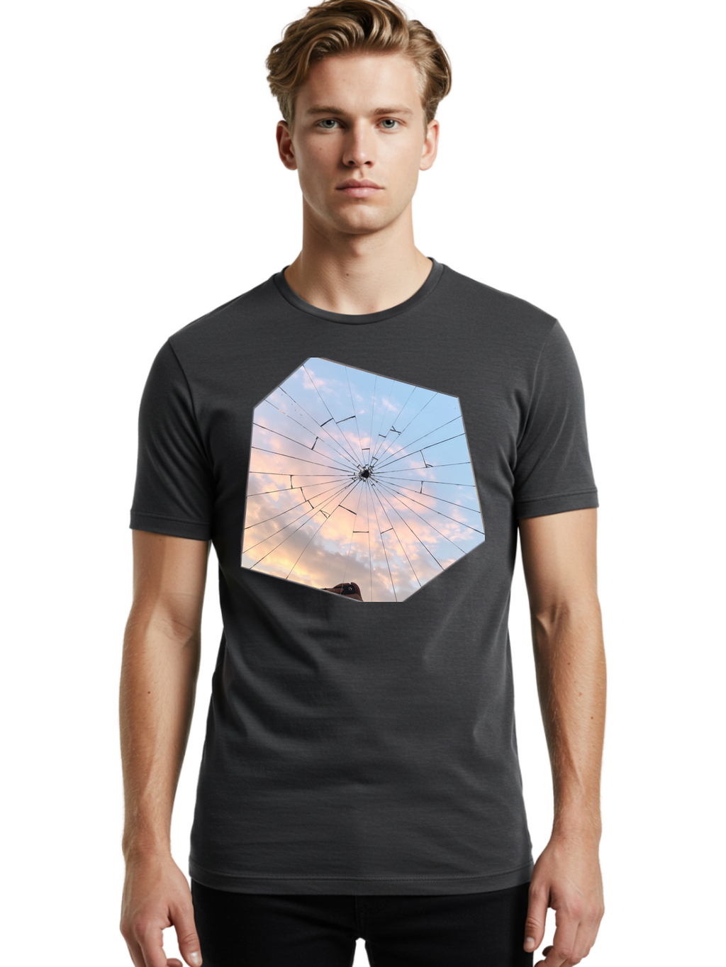 Broken-Glass Men'S Graphic Tee, 100% Cotton, Comfortable Casual Summer Wear, Machine Washable, Vintage Camera, Old Camera, Antique Camera, Black Camera, Classic Photography, Photography Equipment, Nostalgic Device, Film Camera, Camera Art Bak123