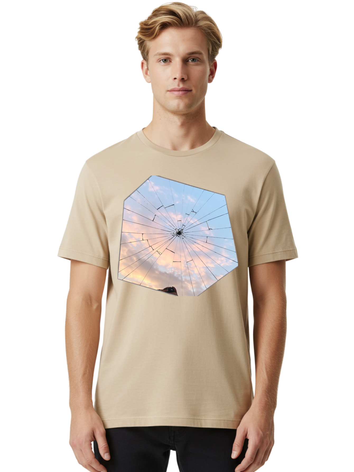 Broken-Glass Men'S Graphic Tee, 100% Cotton, Comfortable Casual Summer Wear, Machine Washable, Vintage Camera, Old Camera, Antique Camera, Black Camera, Classic Photography, Photography Equipment, Nostalgic Device, Film Camera, Camera Art Bak123