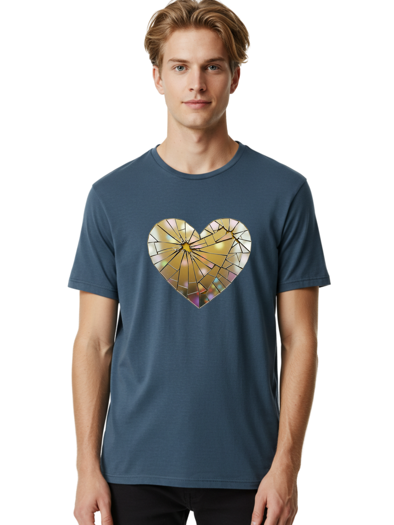 Broken-Heart-1 Men'S Graphic Tee, 100% Cotton, Comfortable Casual Summer Wear, Machine Washable, Vintage Camera, Old Camera, Antique Camera, Black Camera, Classic Photography, Photography Equipment, Nostalgic Device, Film Camera, Camera Art Bak124