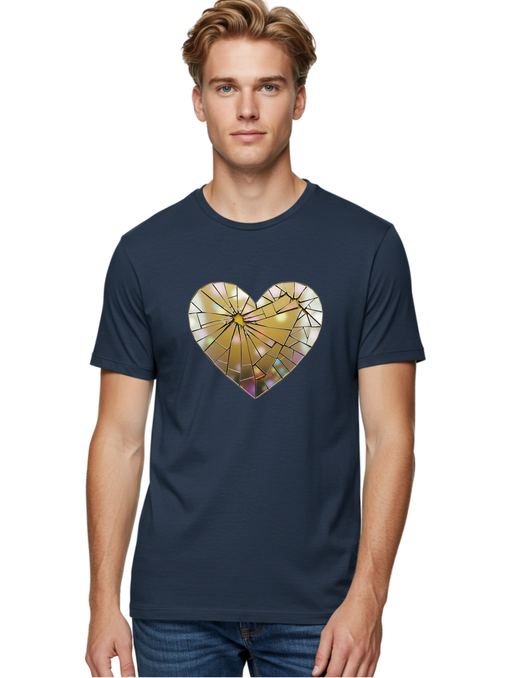 Broken-Heart-1 Men'S Graphic Tee, 100% Cotton, Comfortable Casual Summer Wear, Machine Washable, Vintage Camera, Old Camera, Antique Camera, Black Camera, Classic Photography, Photography Equipment, Nostalgic Device, Film Camera, Camera Art Bak124