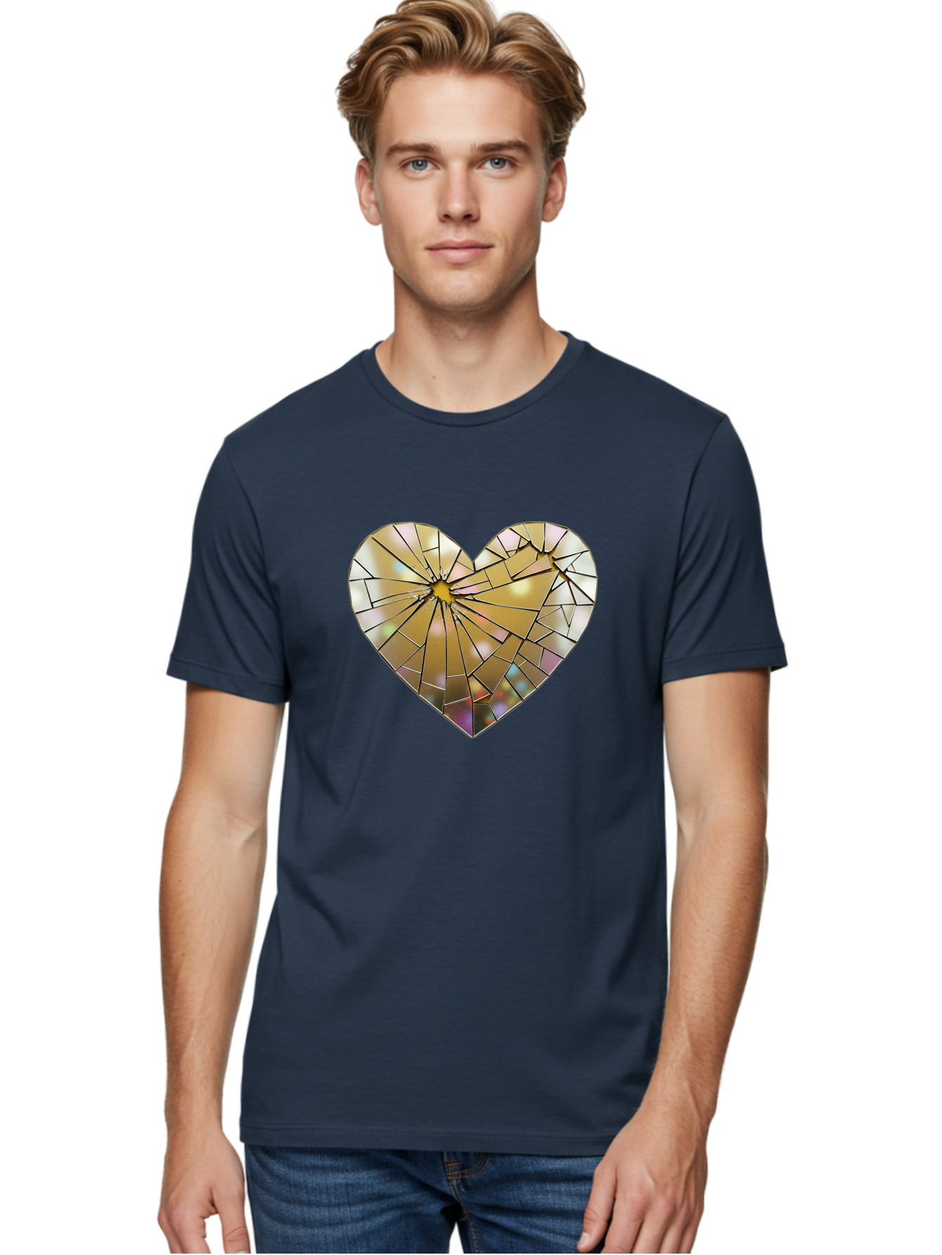 Broken-Heart-1 Men'S Graphic Tee, 100% Cotton, Comfortable Casual Summer Wear, Machine Washable, Vintage Camera, Old Camera, Antique Camera, Black Camera, Classic Photography, Photography Equipment, Nostalgic Device, Film Camera, Camera Art Bak124