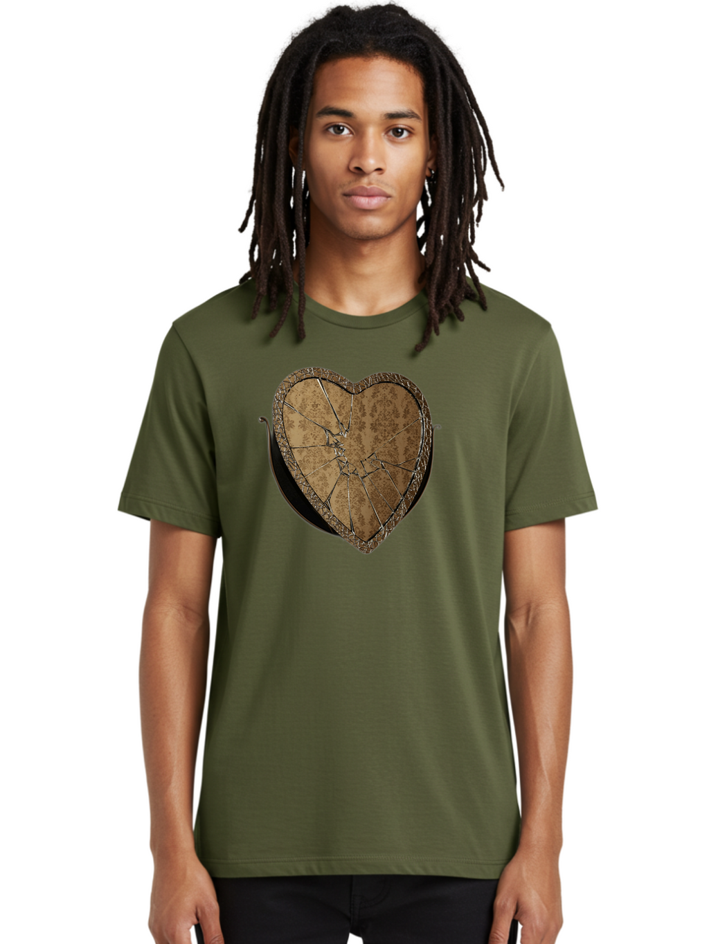 Broken-Heart-2 Men'S Graphic Tee, 100% Cotton, Comfortable Casual Summer Wear, Machine Washable, Vintage Camera, Old Camera, Antique Camera, Black Camera, Classic Photography, Photography Equipment, Nostalgic Device, Film Camera, Camera Art Bak125