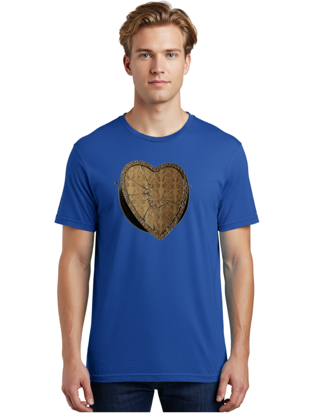 Broken-Heart-2 Men'S Graphic Tee, 100% Cotton, Comfortable Casual Summer Wear, Machine Washable, Vintage Camera, Old Camera, Antique Camera, Black Camera, Classic Photography, Photography Equipment, Nostalgic Device, Film Camera, Camera Art Bak125