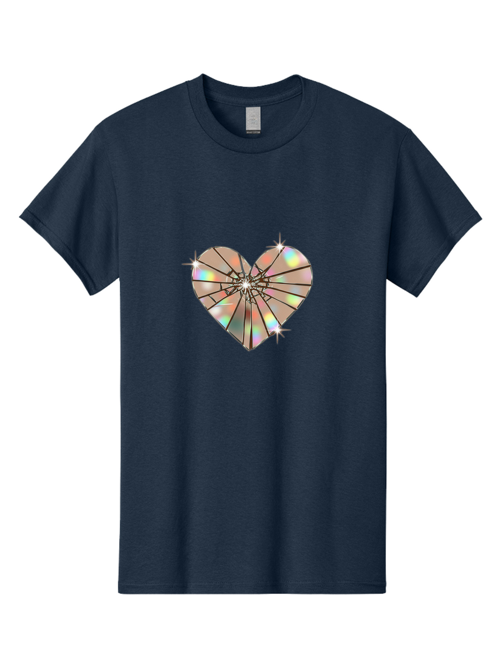 Broken-Holographic-Heart-1 Men'S Graphic Tee, 100% Cotton, Comfortable Casual Summer Wear, Machine Washable, Vintage Camera, Old Camera, Antique Camera, Black Camera, Classic Photography, Photography Equipment, Nostalgic Device, Film Camera, Bak127