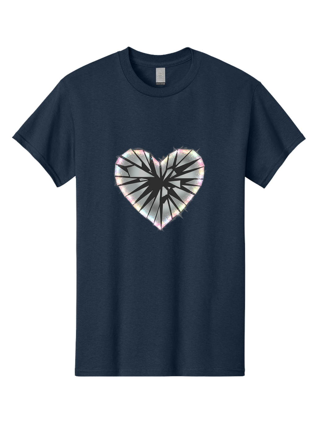 Broken-Holographic-Heart Men'S Graphic Tee, 100% Cotton, Comfortable Casual Summer Wear, Machine Washable, Vintage Camera, Old Camera, Antique Camera, Black Camera, Classic Photography, Photography Equipment, Nostalgic Device, Film Camera, Bak128