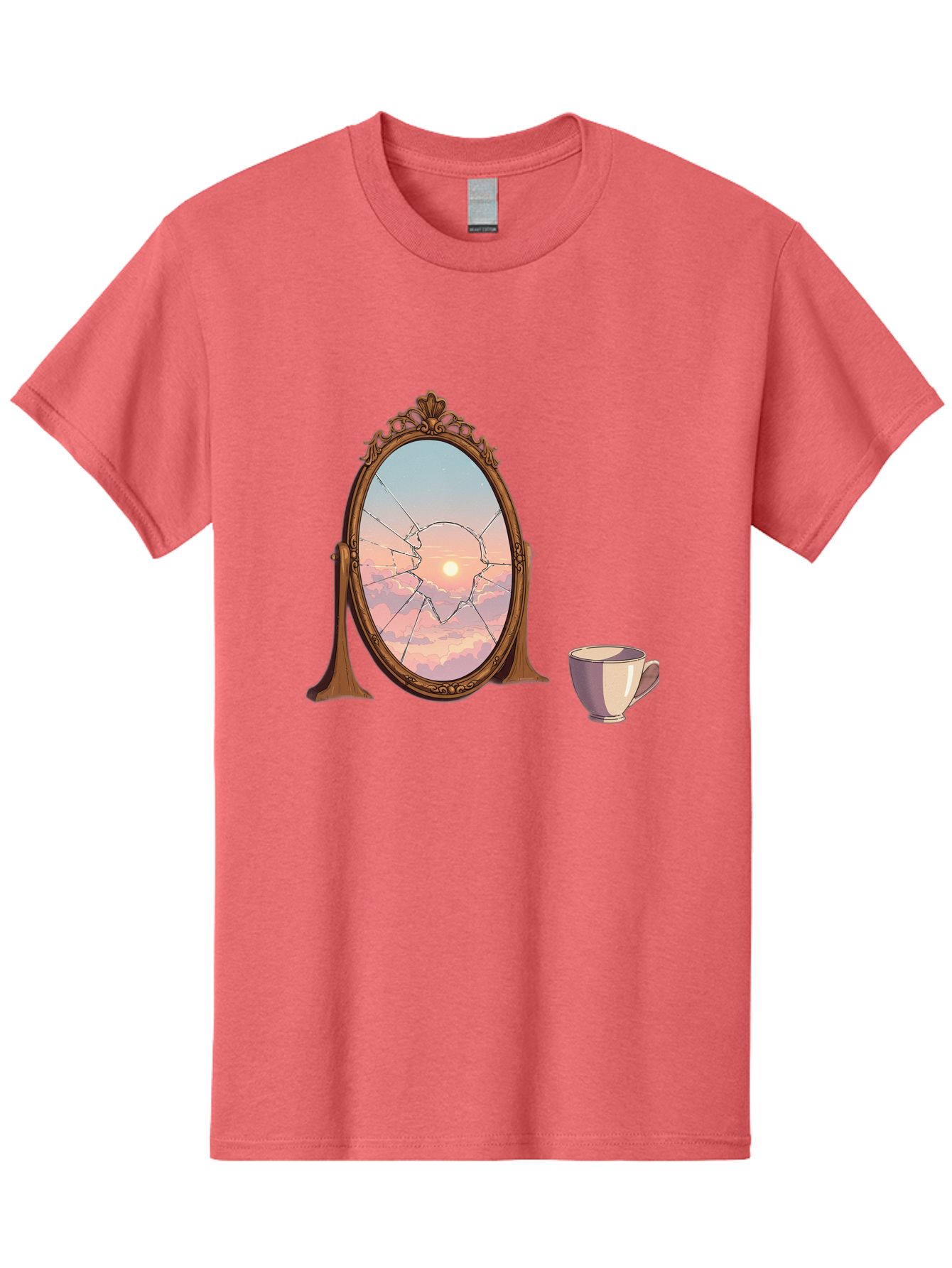 Broken-Mirror-1 Men'S Graphic Tee, 100% Cotton, Comfortable Casual Summer Wear, Machine Washable, Vintage Camera, Old Camera, Antique Camera, Black Camera, Classic Photography, Photography Equipment, Nostalgic Device, Film Camera, Camera Art Bak129
