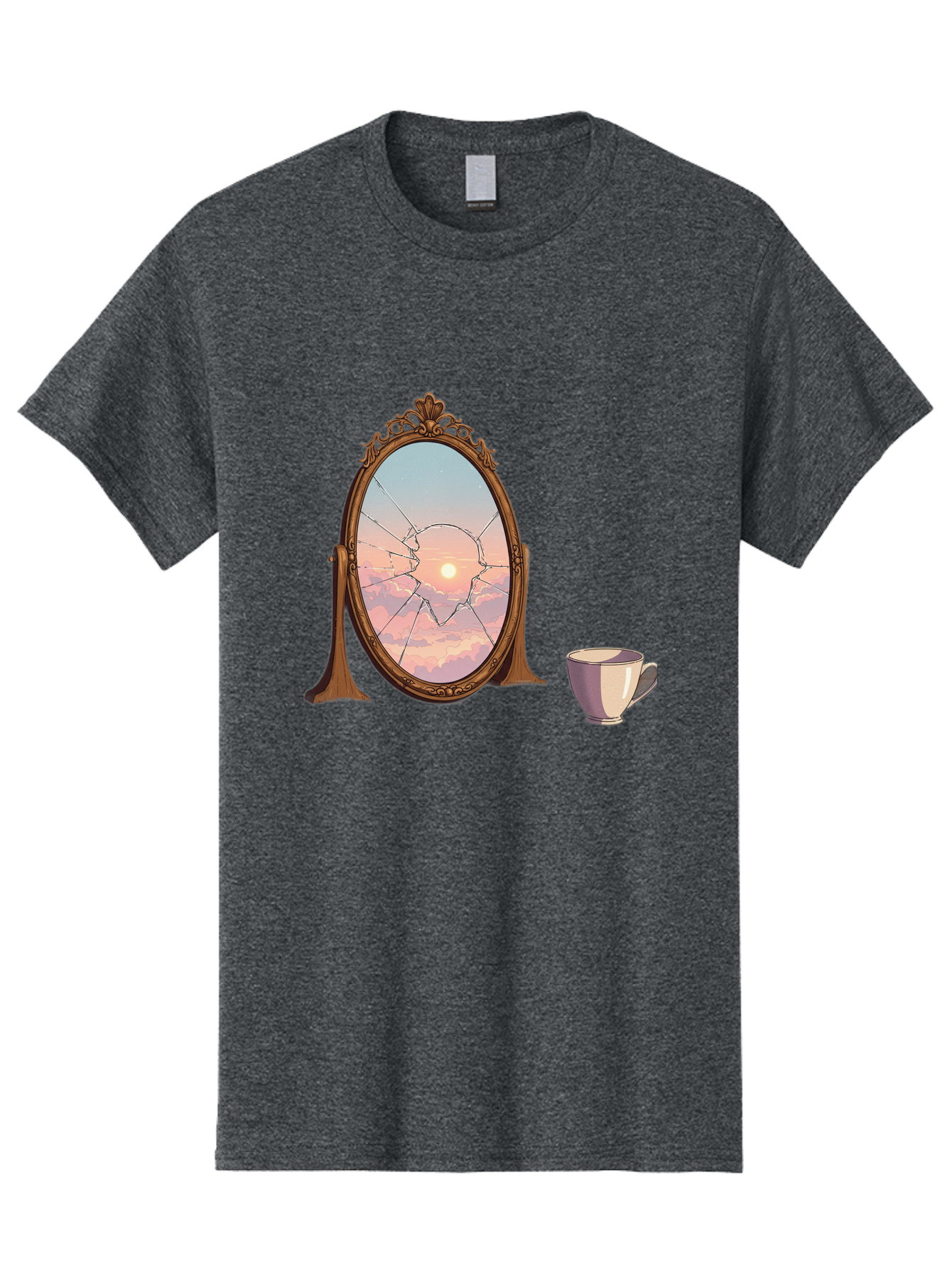Broken-Mirror-1 Men'S Graphic Tee, 100% Cotton, Comfortable Casual Summer Wear, Machine Washable, Vintage Camera, Old Camera, Antique Camera, Black Camera, Classic Photography, Photography Equipment, Nostalgic Device, Film Camera, Camera Art Bak129