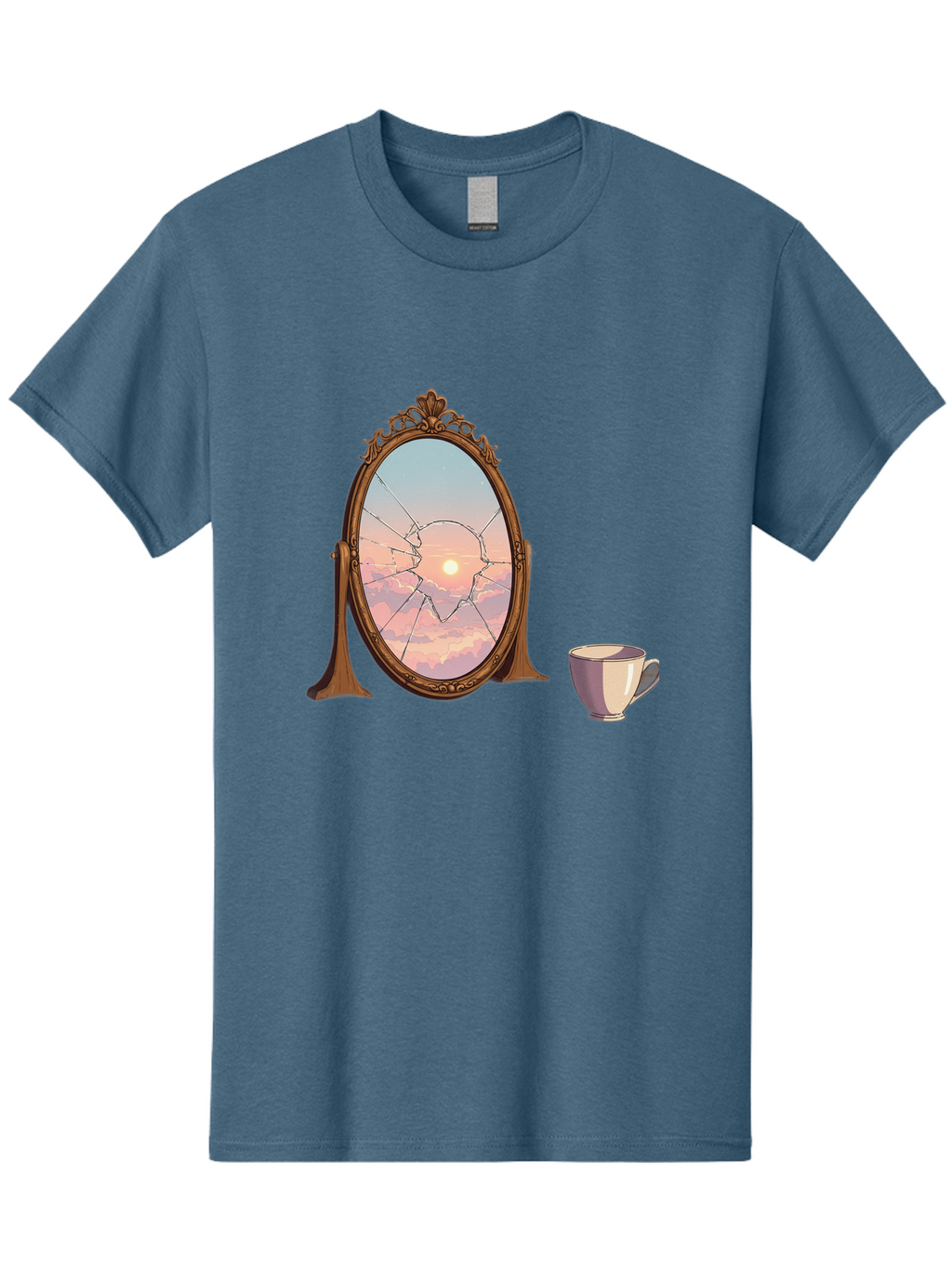 Broken-Mirror-1 Men'S Graphic Tee, 100% Cotton, Comfortable Casual Summer Wear, Machine Washable, Vintage Camera, Old Camera, Antique Camera, Black Camera, Classic Photography, Photography Equipment, Nostalgic Device, Film Camera, Camera Art Bak129